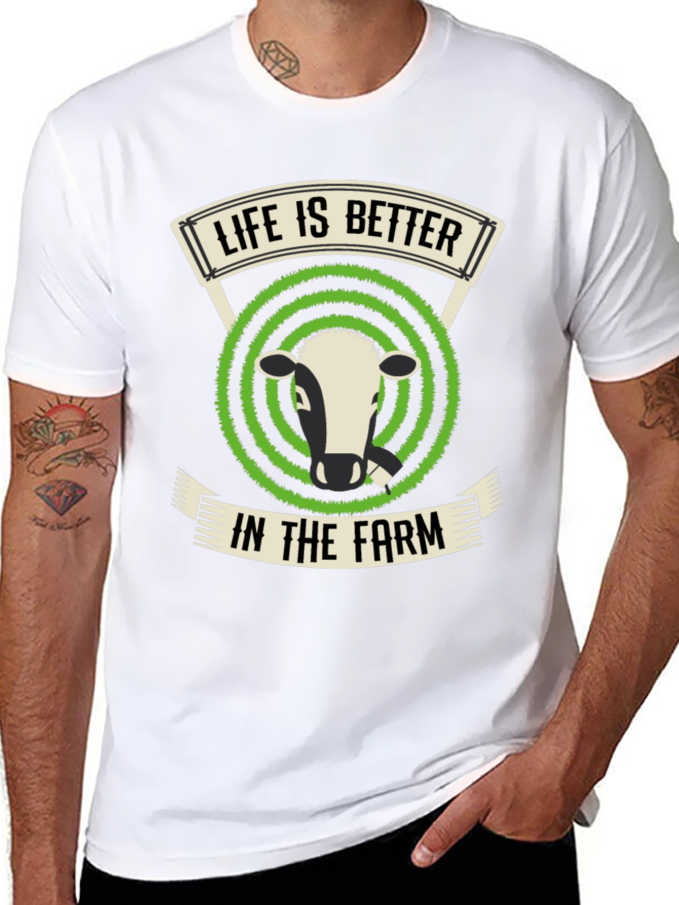 Black Life is Better in The Farm T-Shirt view 8
