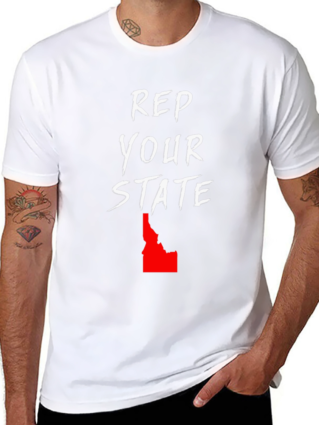 Black Rep Your State Graphic T-Shirt view 8