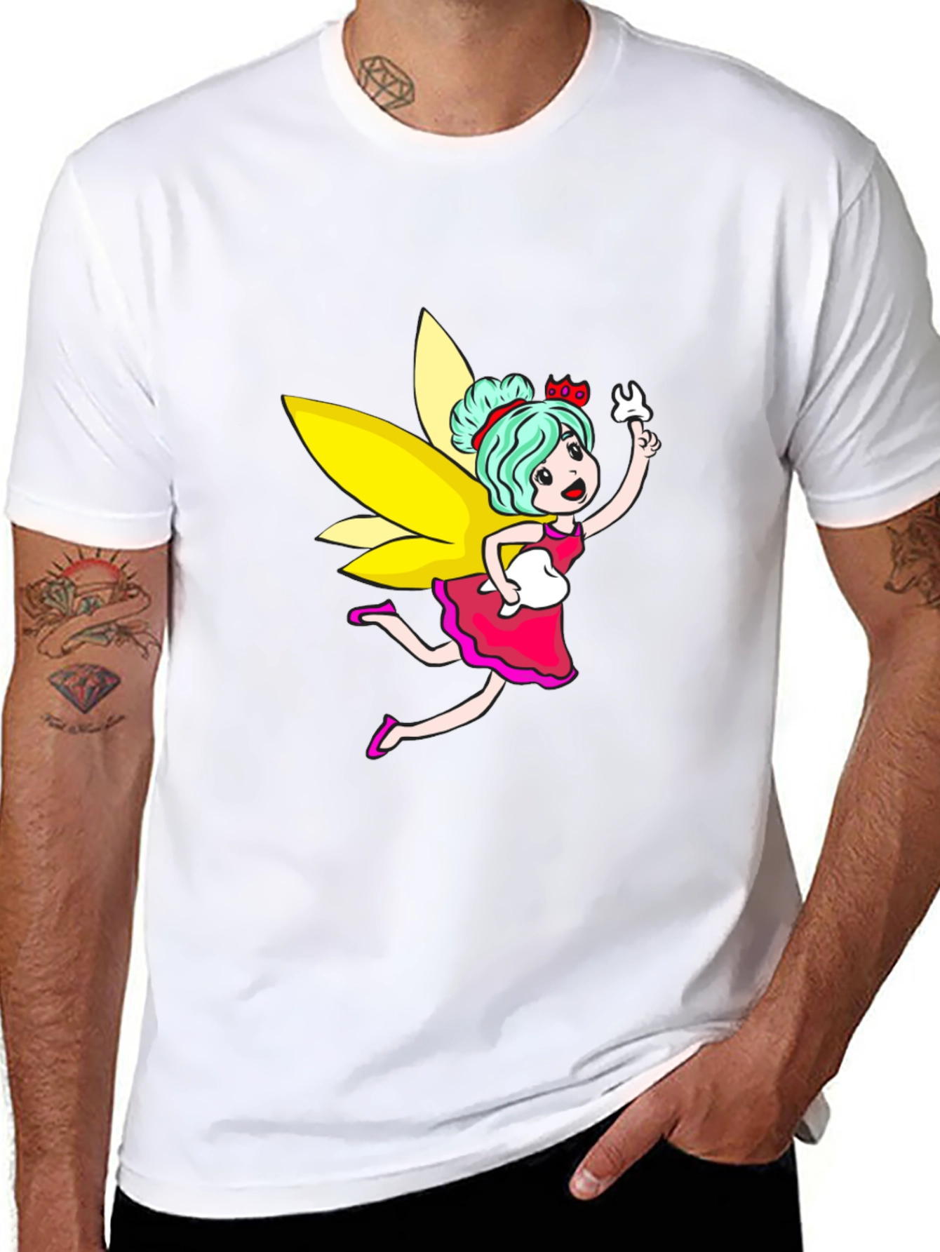 Black Tooth Fairy Graphic Black T-Shirt view 8