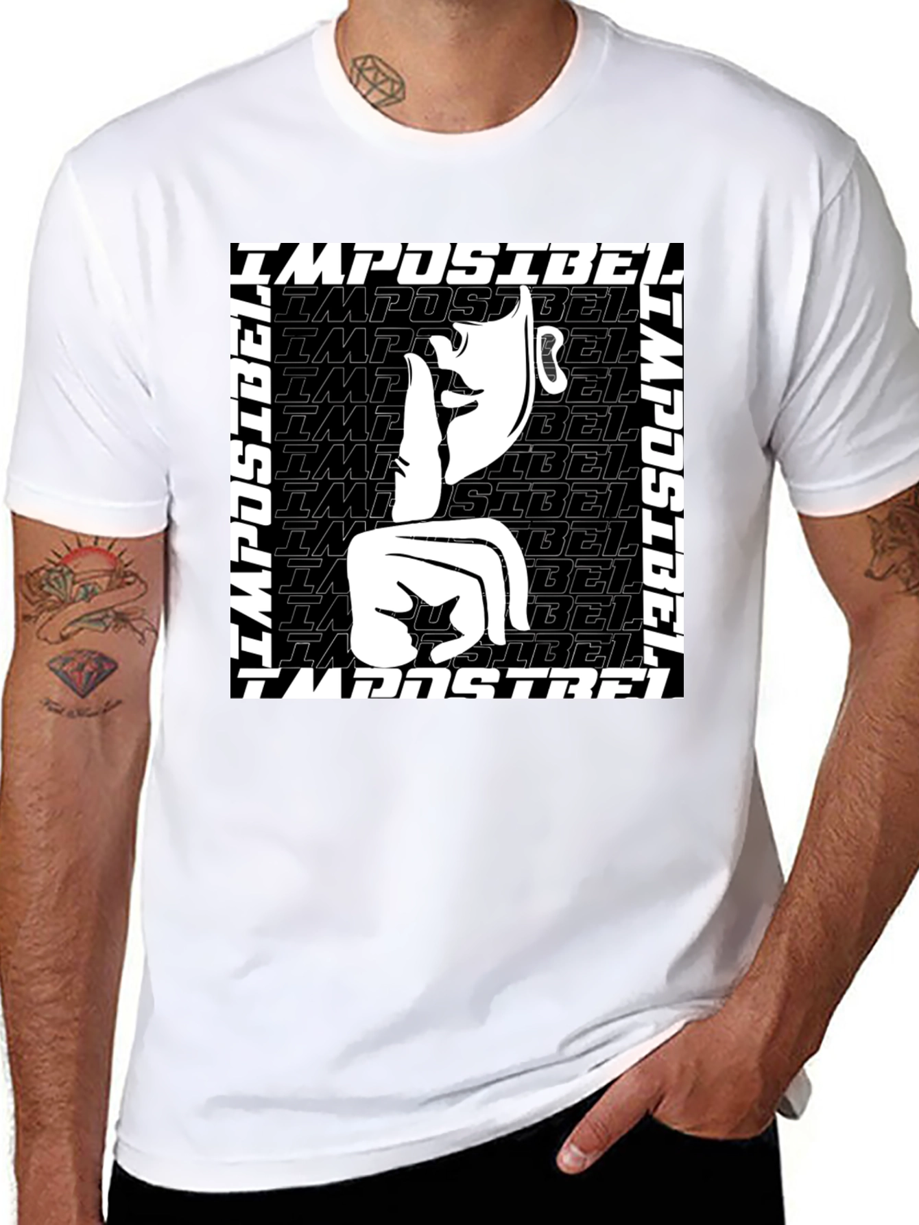 Black Impossible Graphic Tee - Black Short Sleeve view 8