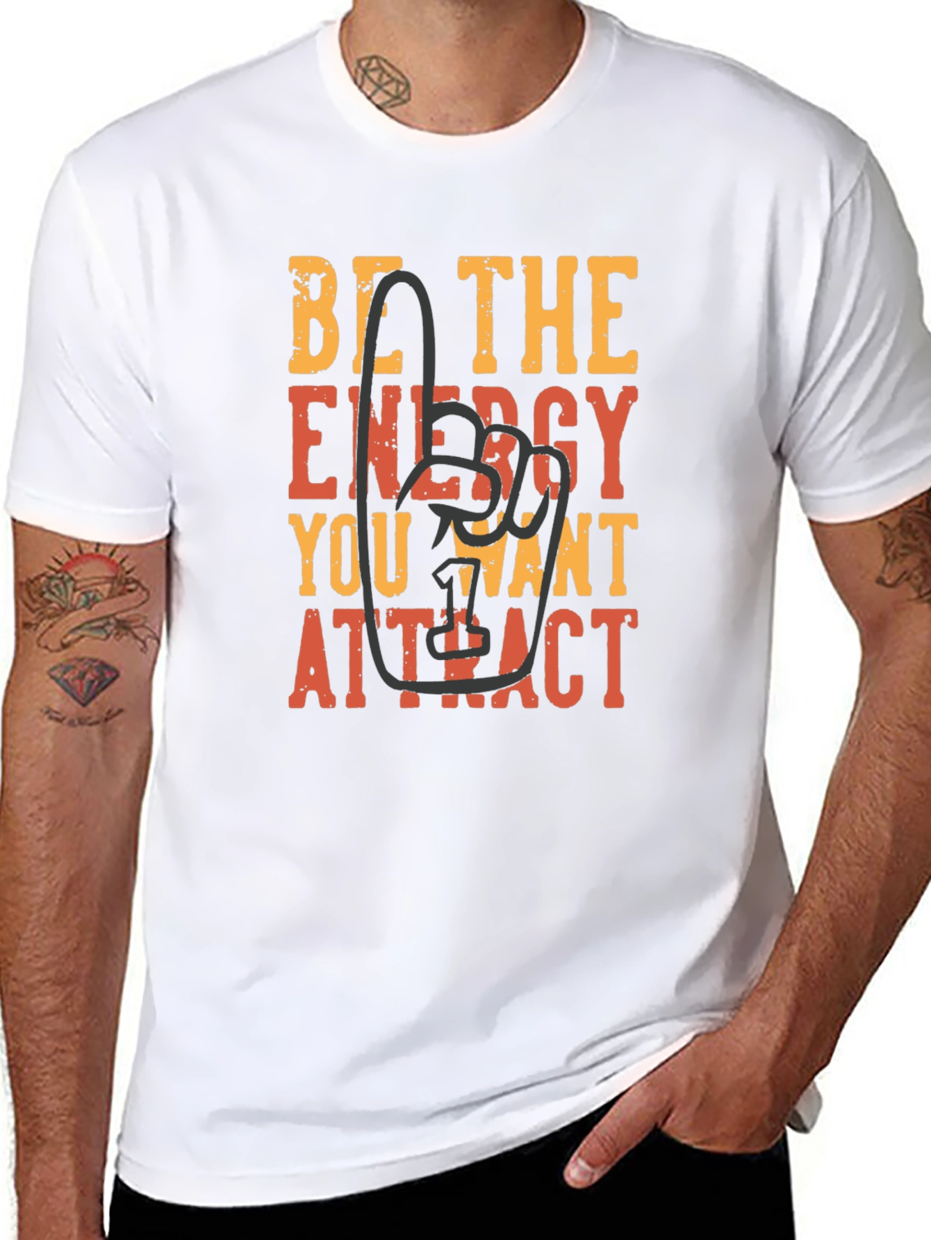 Black Be The Energy T-Shirt - Motivational Graphic Tee view 8
