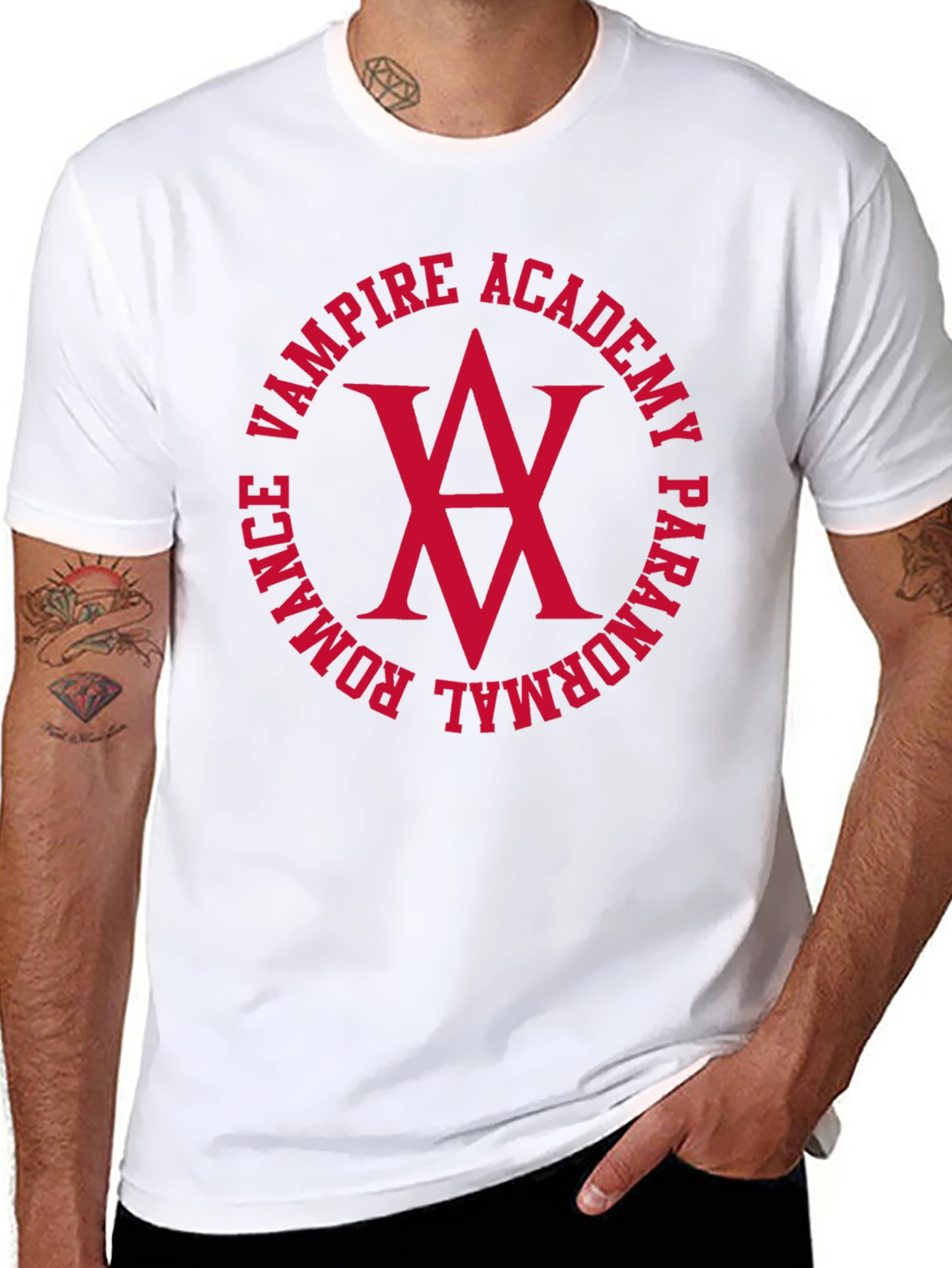 Black Vampire Academy Graphic T-Shirt - Romance Paranormal view 8
