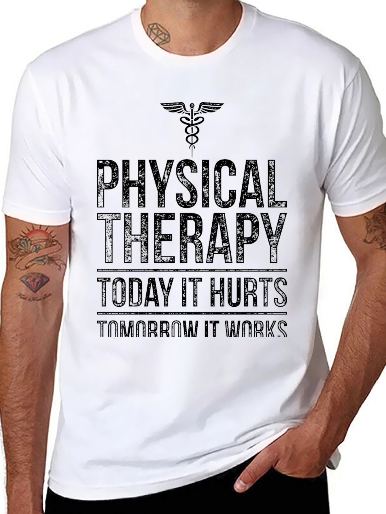 Black Physical Therapy Graphic T-Shirt - Today It Hurts view 8