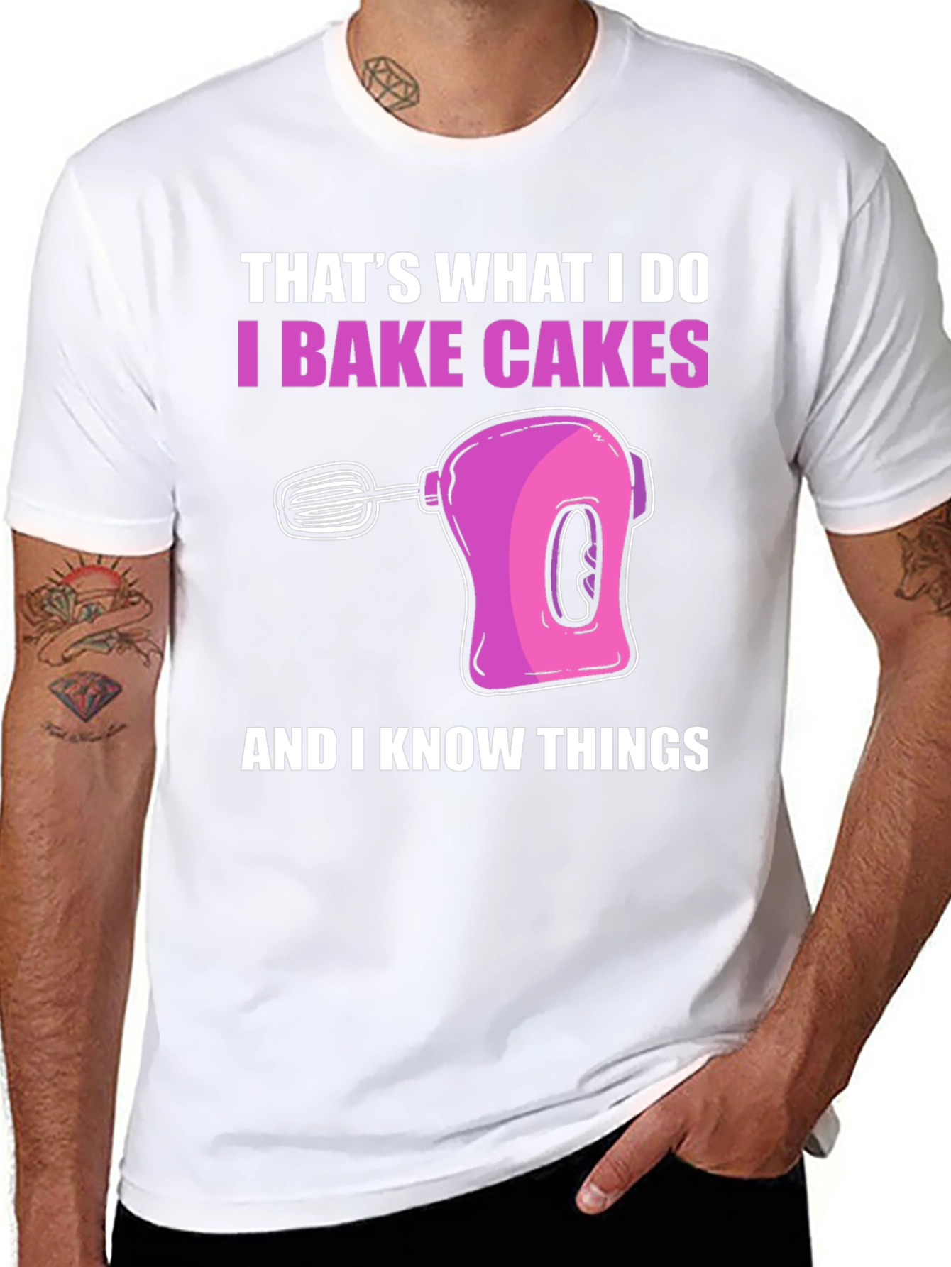 Black I Bake Cakes T-Shirt view 8