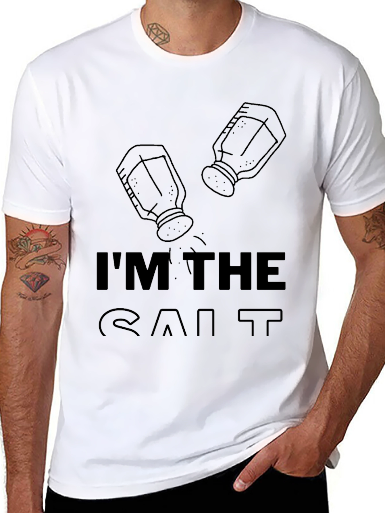 Black I'm the Salt T-Shirt - Funny Graphic Tee view 8