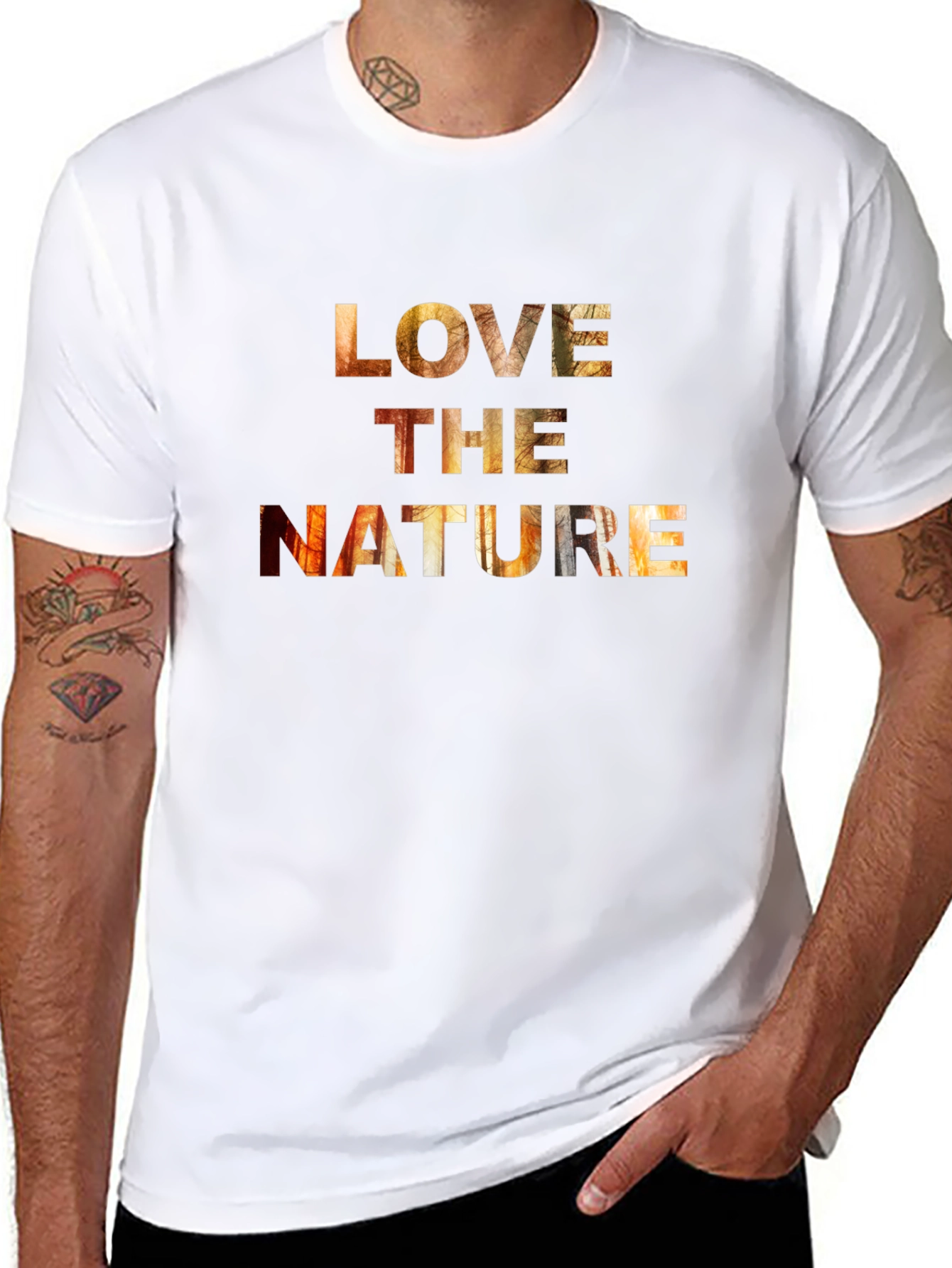 Black Love the Nature Black Graphic Tee view 8