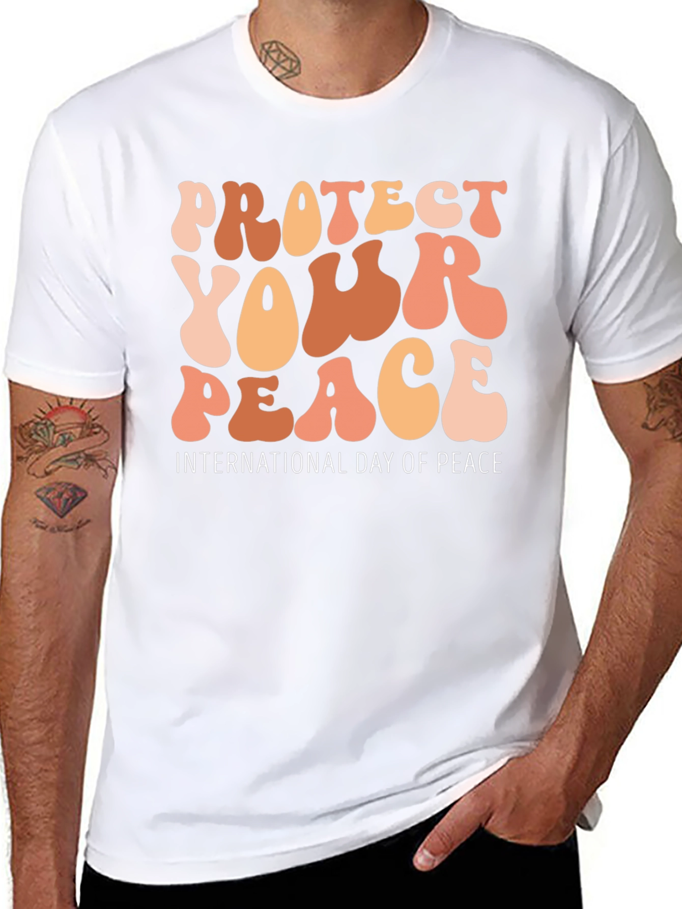 Black Peace Day T-Shirt - Protect Your Peace Graphic Tee view 8