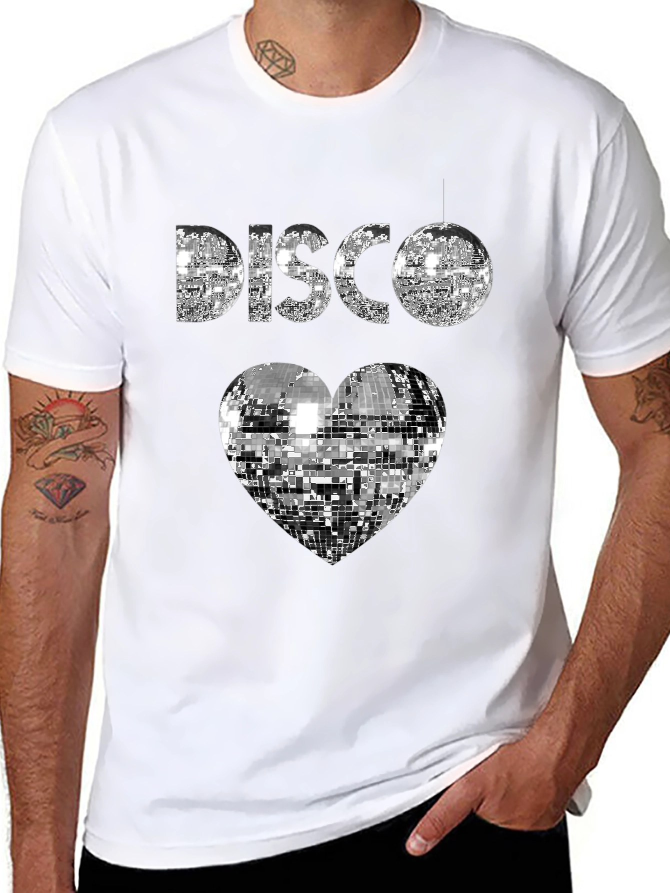 Black Disco Love Black T-Shirt view 8