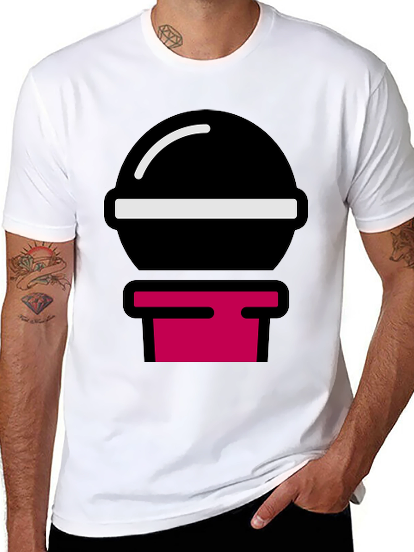 Black Modern Graphic Tee - Black Shirt with Bold Design view 8