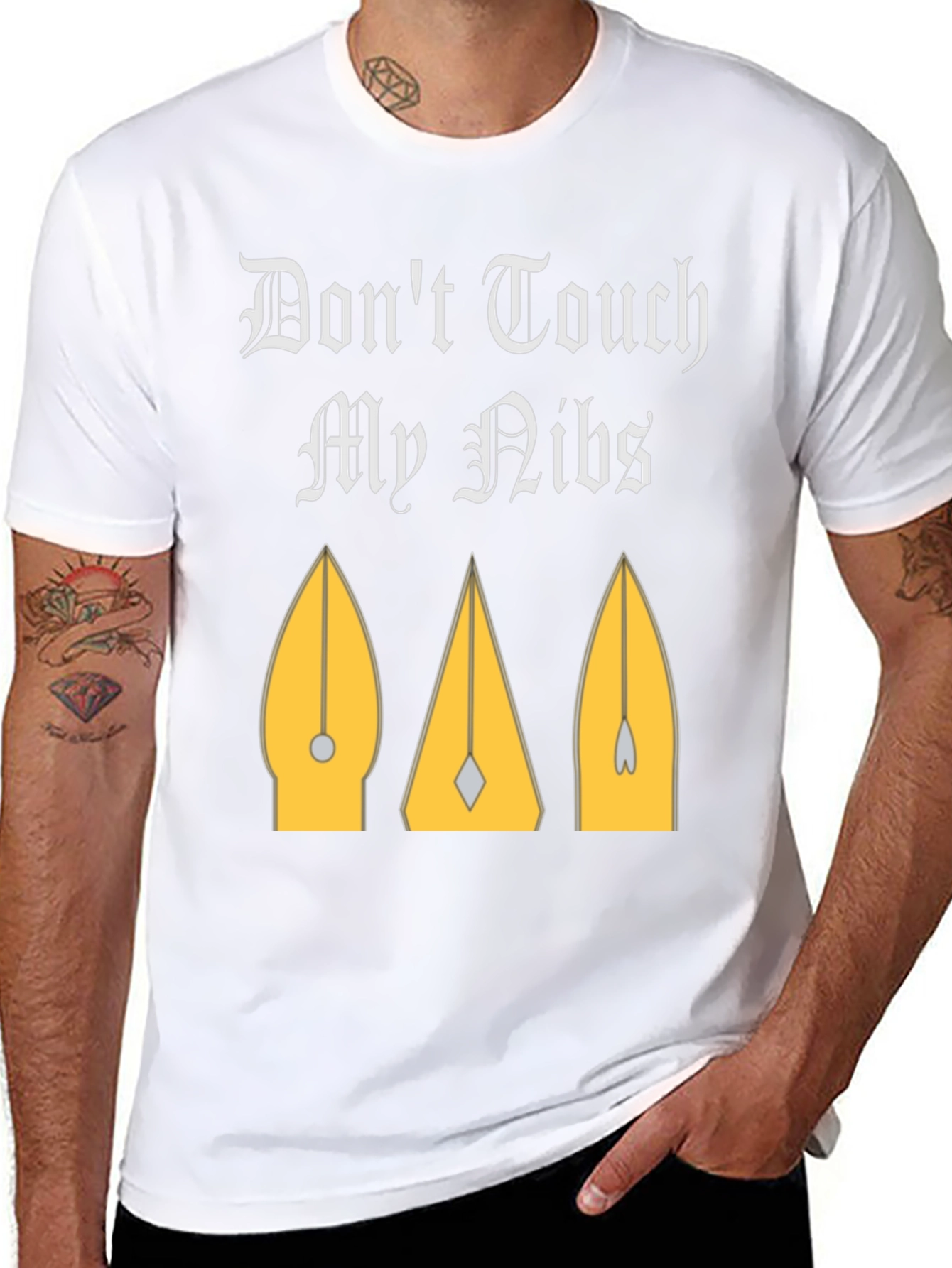 Black Don't Touch My Nibs T-Shirt view 8