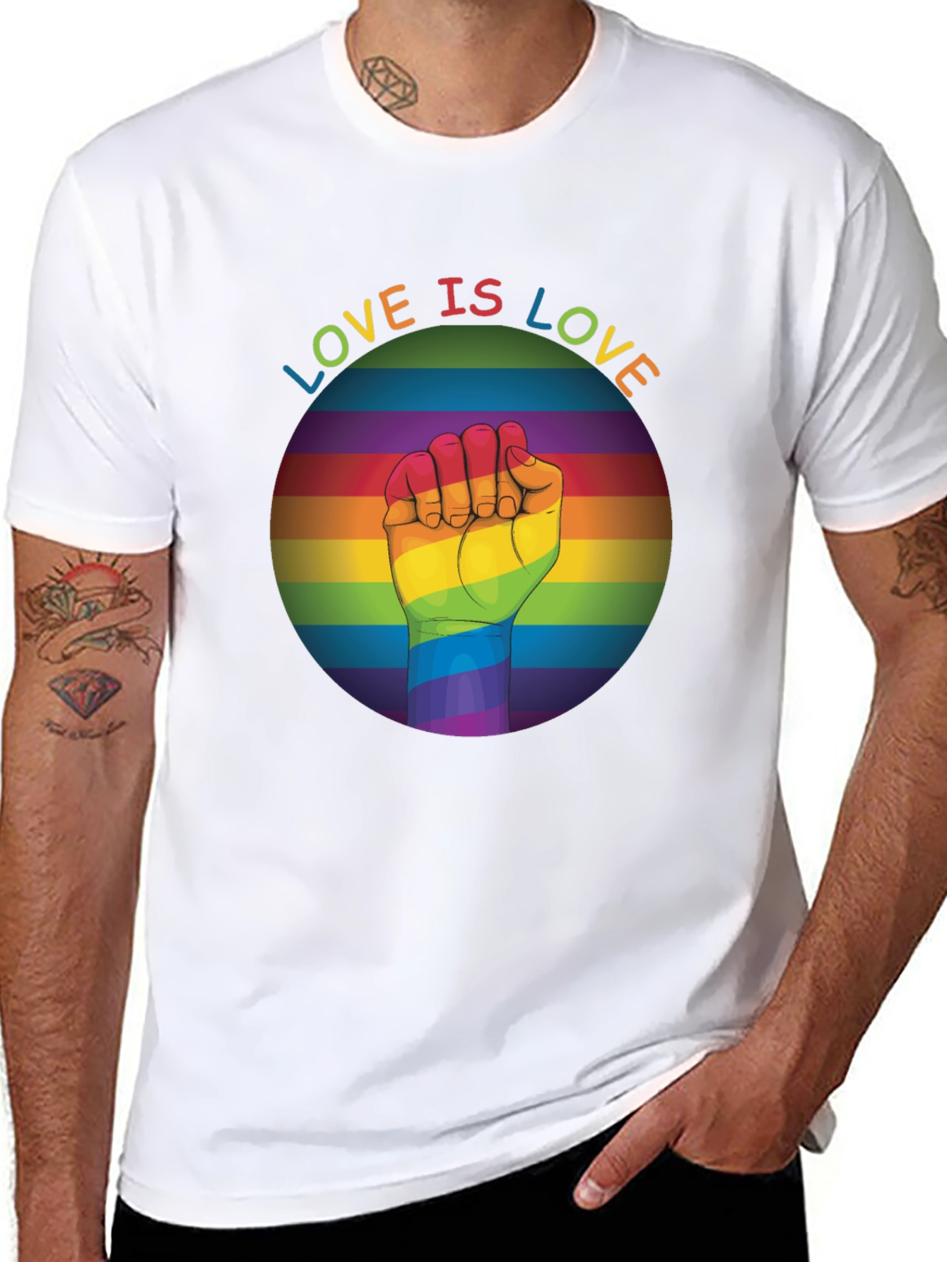 Black Love Is Love Pride T-Shirt view 8