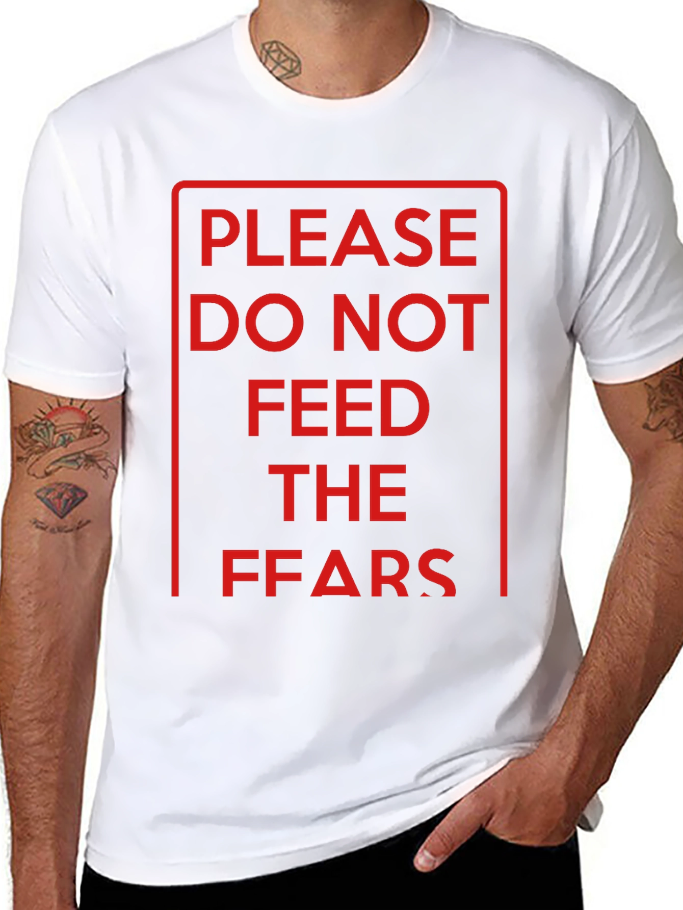 Black Do Not Feed the FFARS T-Shirt - Black Graphic Tee view 8