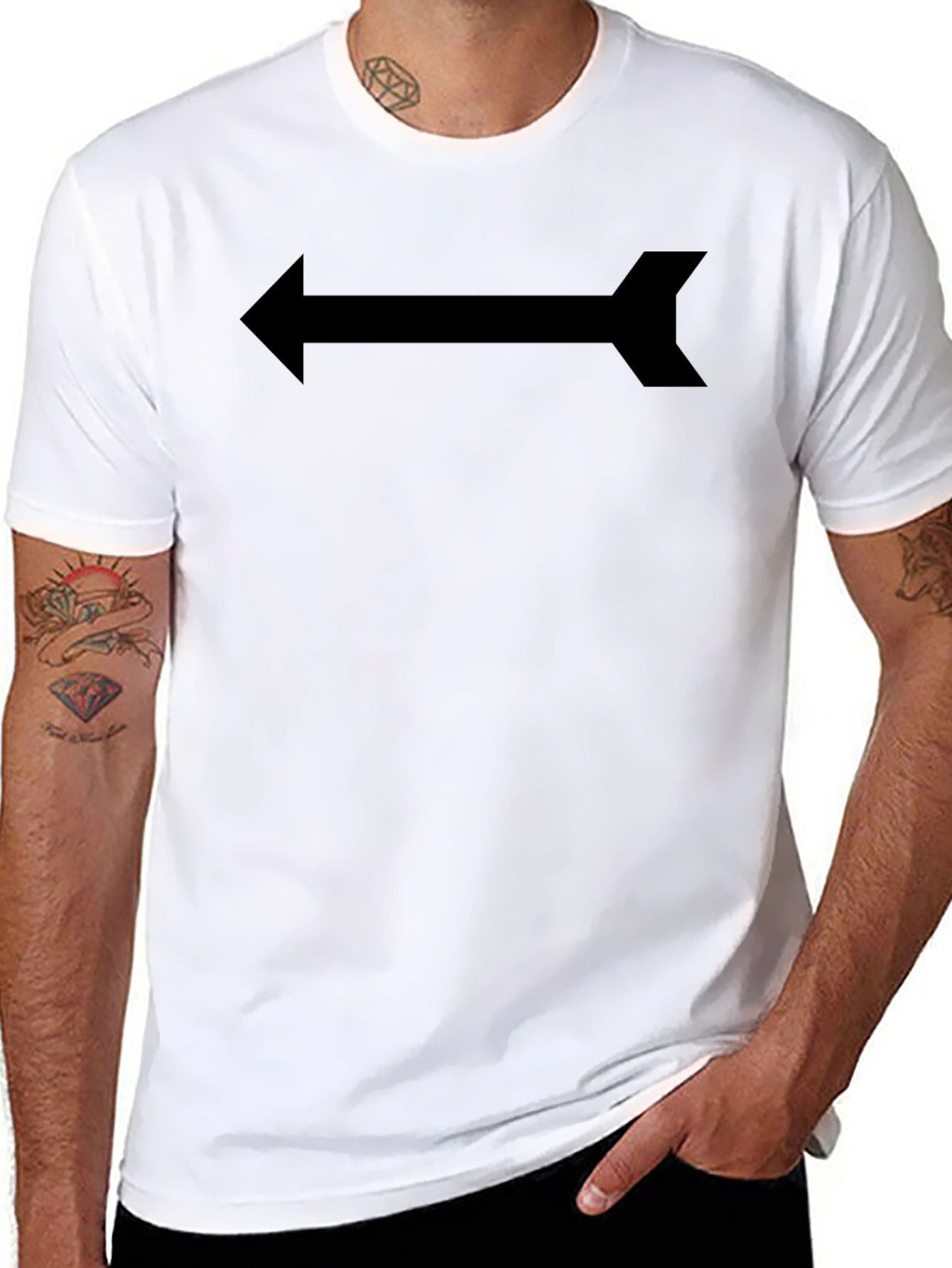 Black Arrow Graphic Tee - Directional Style view 8
