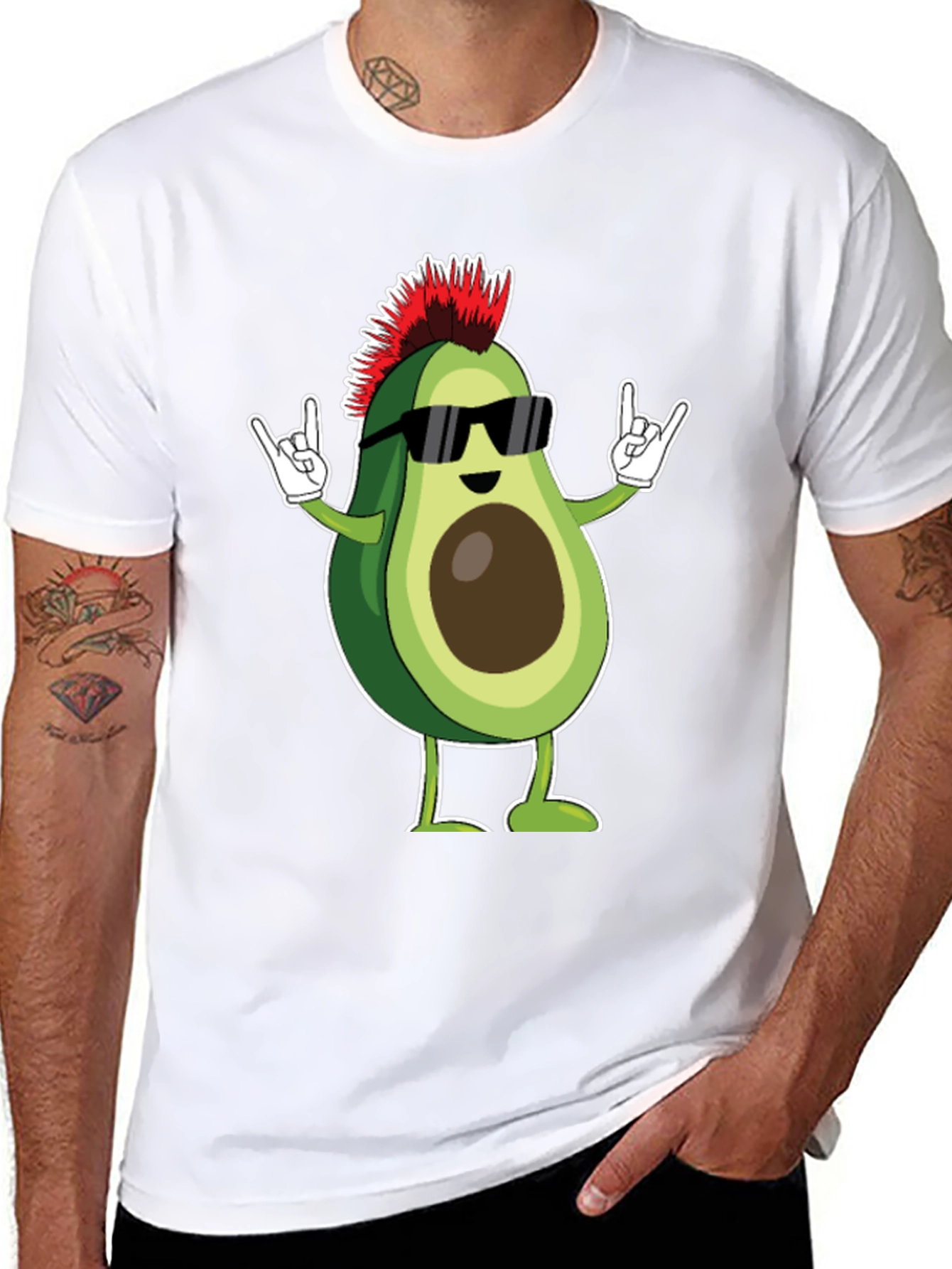 Black Punk Rock Avocado T-Shirt view 8