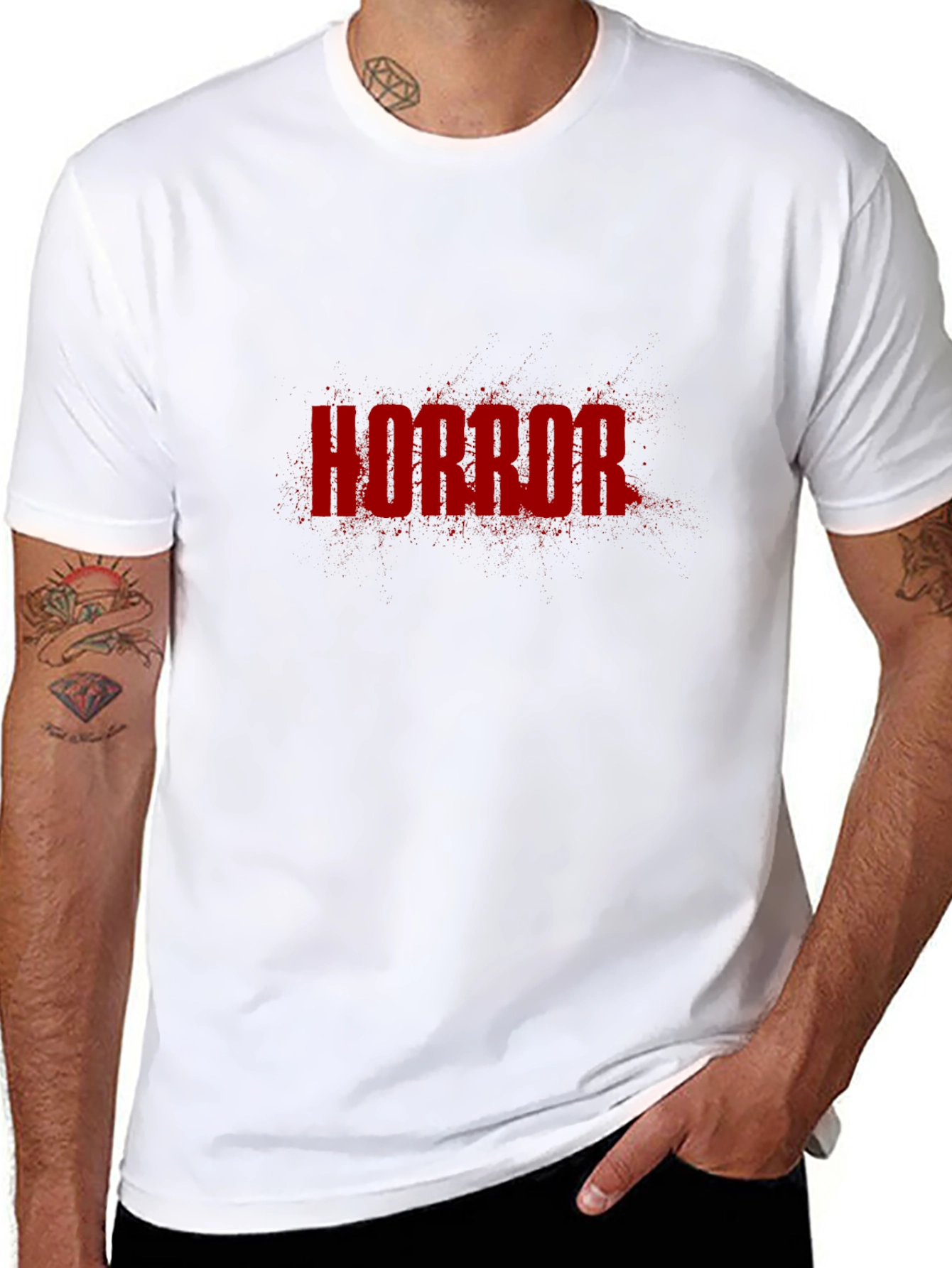 Black Horror Graphic T-Shirt - Black Tee view 8