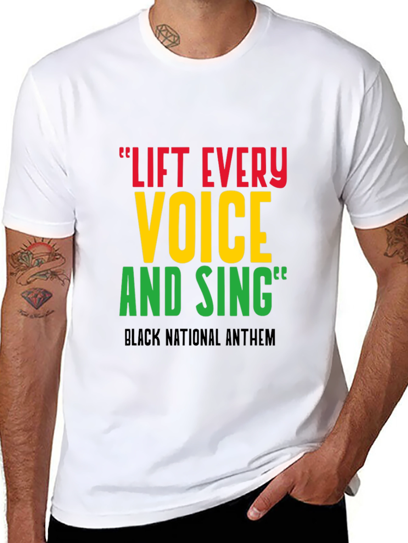 Black Lift Every Voice T-Shirt - Black National Anthem view 8