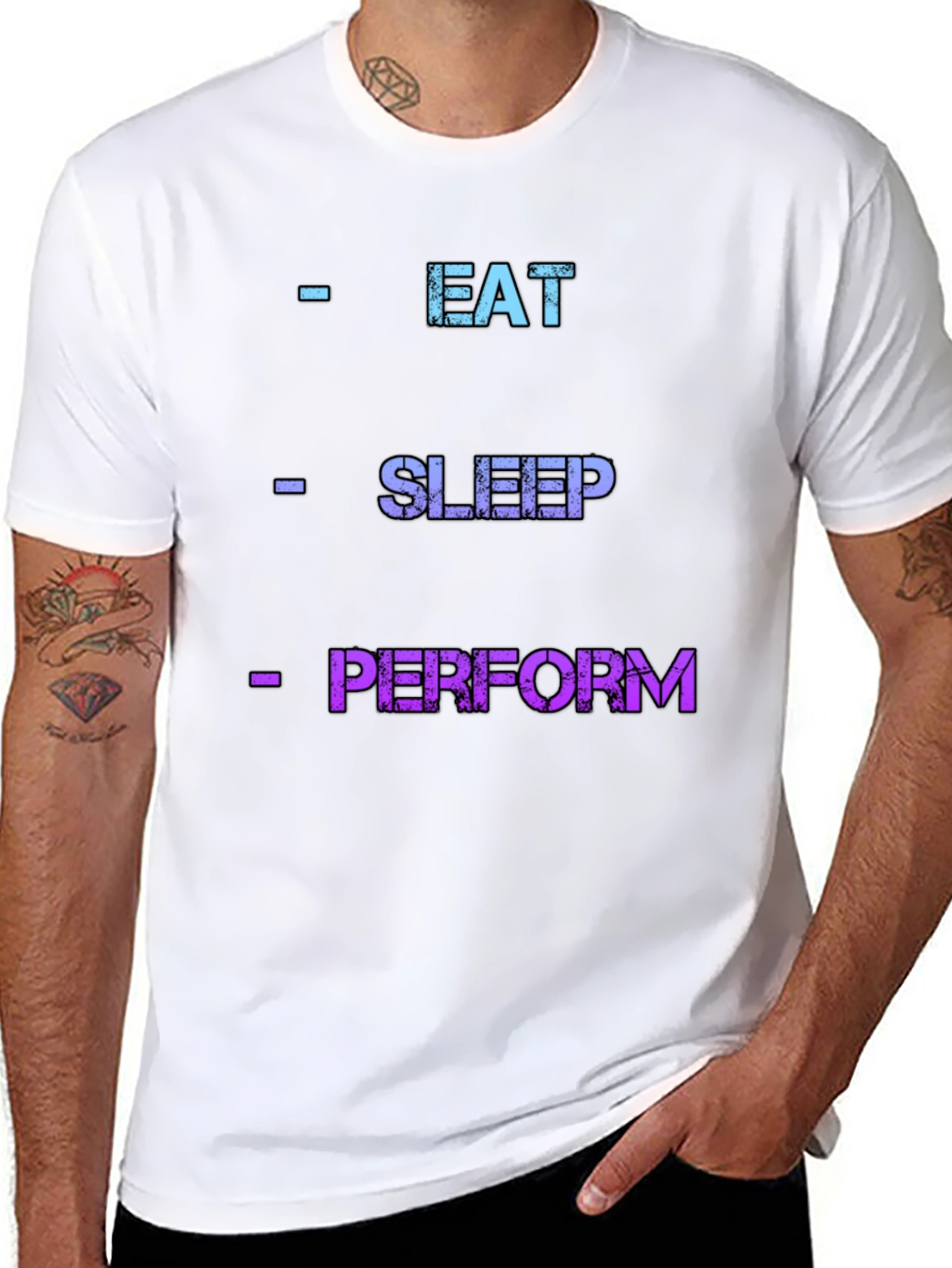 Black Eat Sleep Perform Graphic Tee view 8