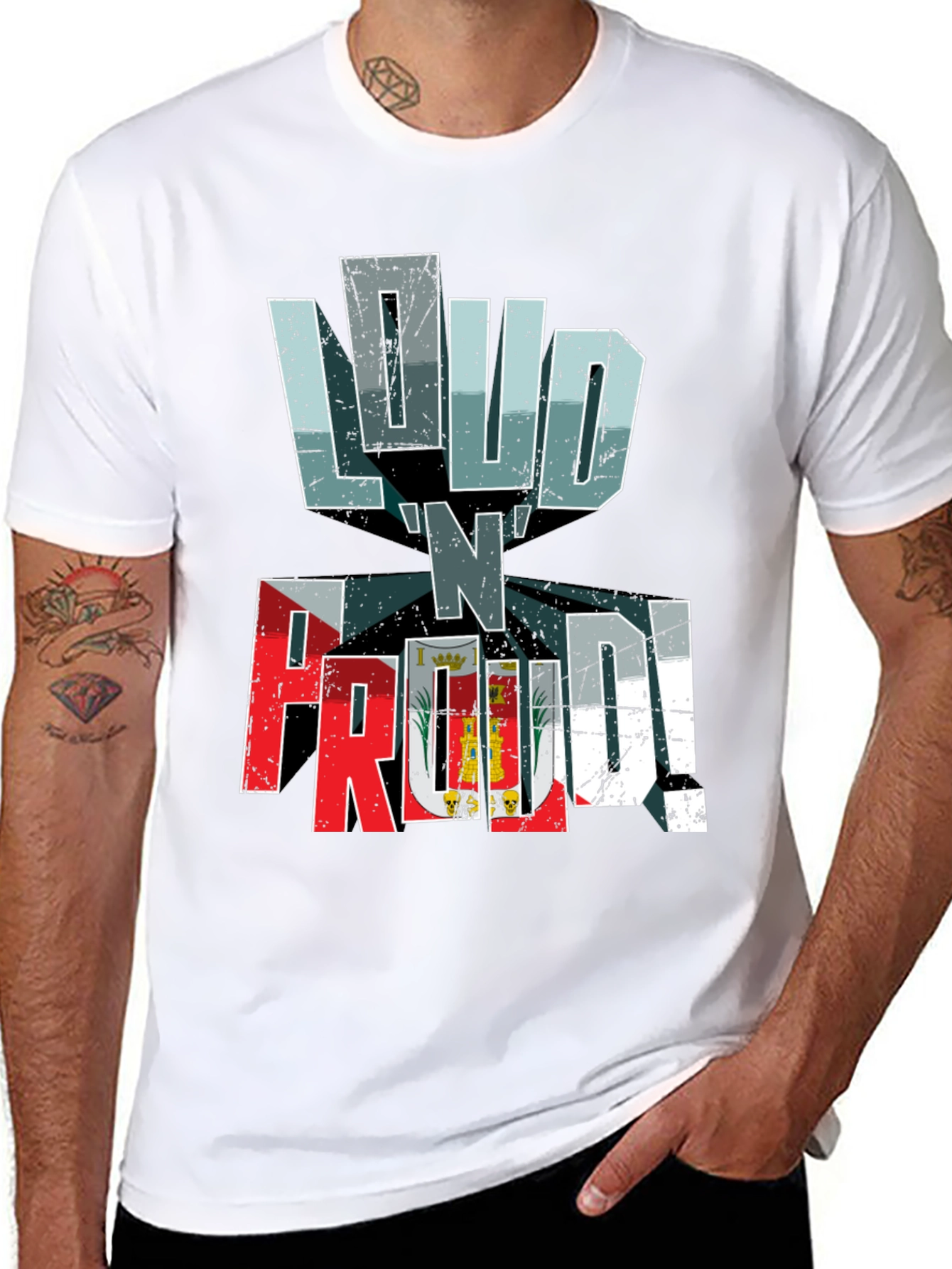 Black Loud 'N' Proud Graphic Tee - Black view 8