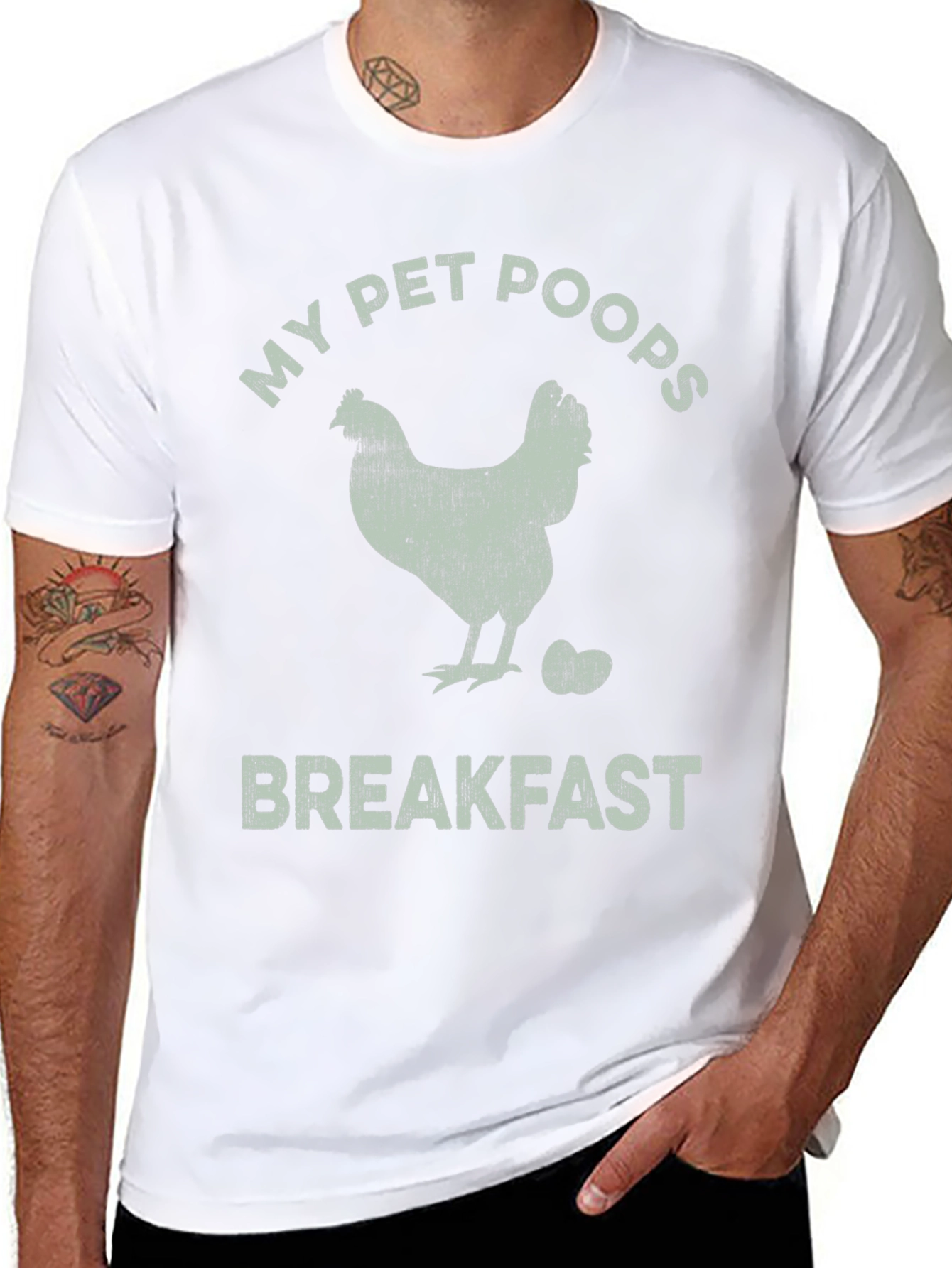 Funny Chicken Breakfast T-Shirt - 8