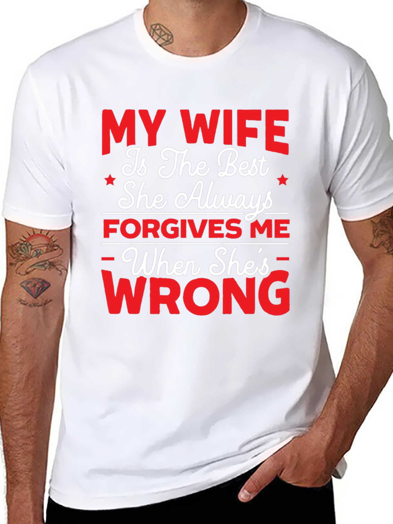 Black Funny My Wife T-Shirt - Husband Humor Tee view 8