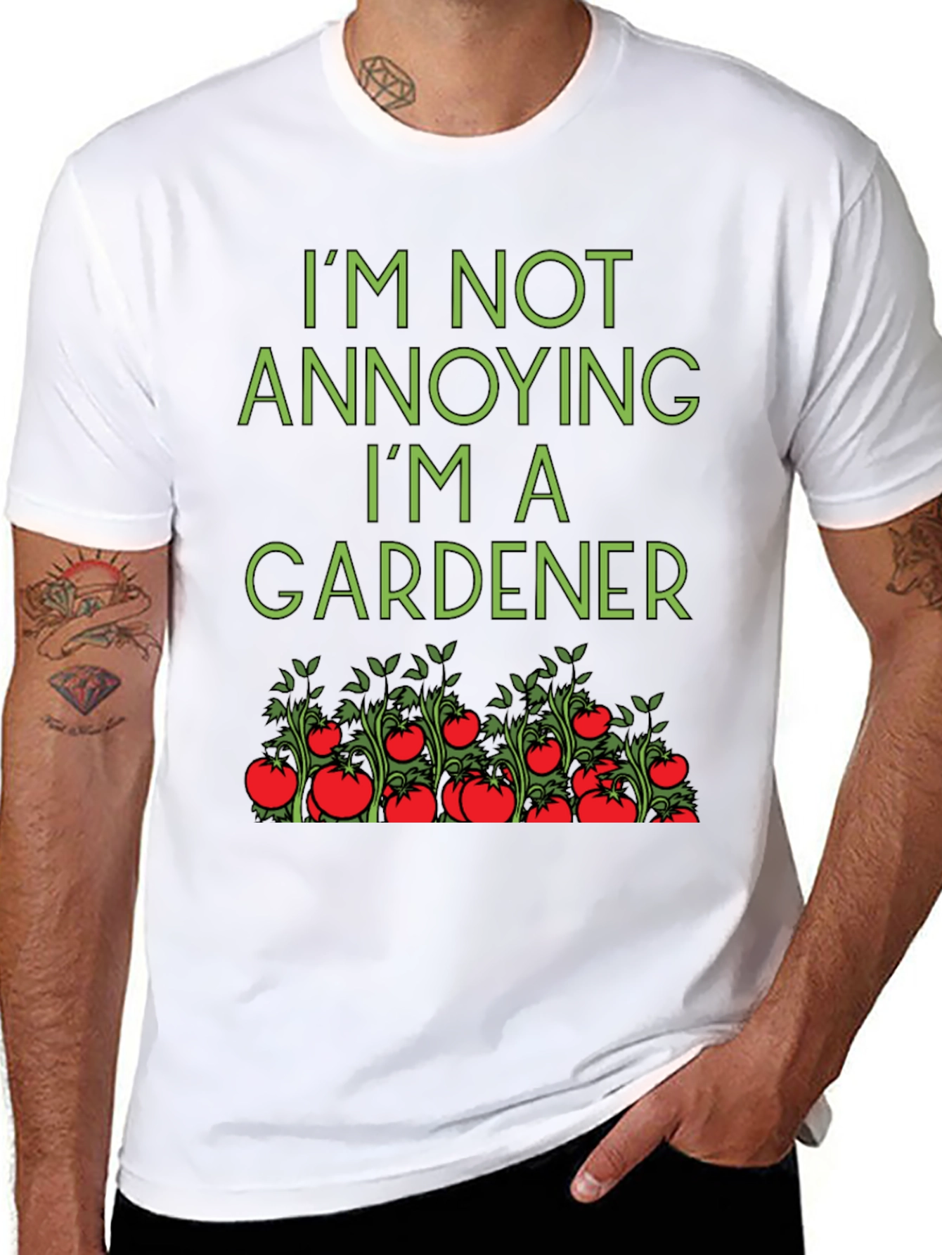 Black Gardener T-Shirt: I'm Not Annoying view 8
