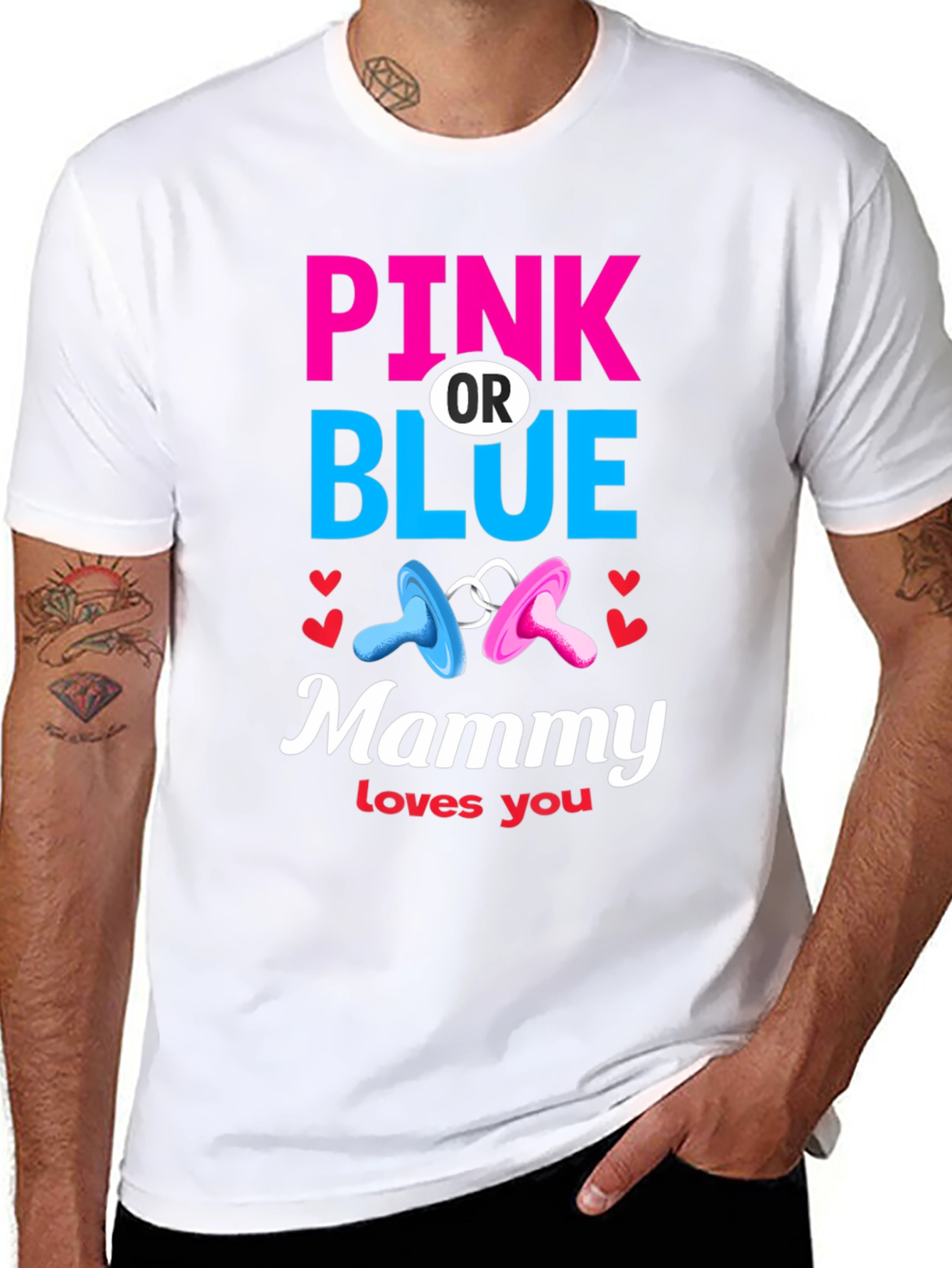 Pink or Blue Mammy Loves You T-Shirt - 8