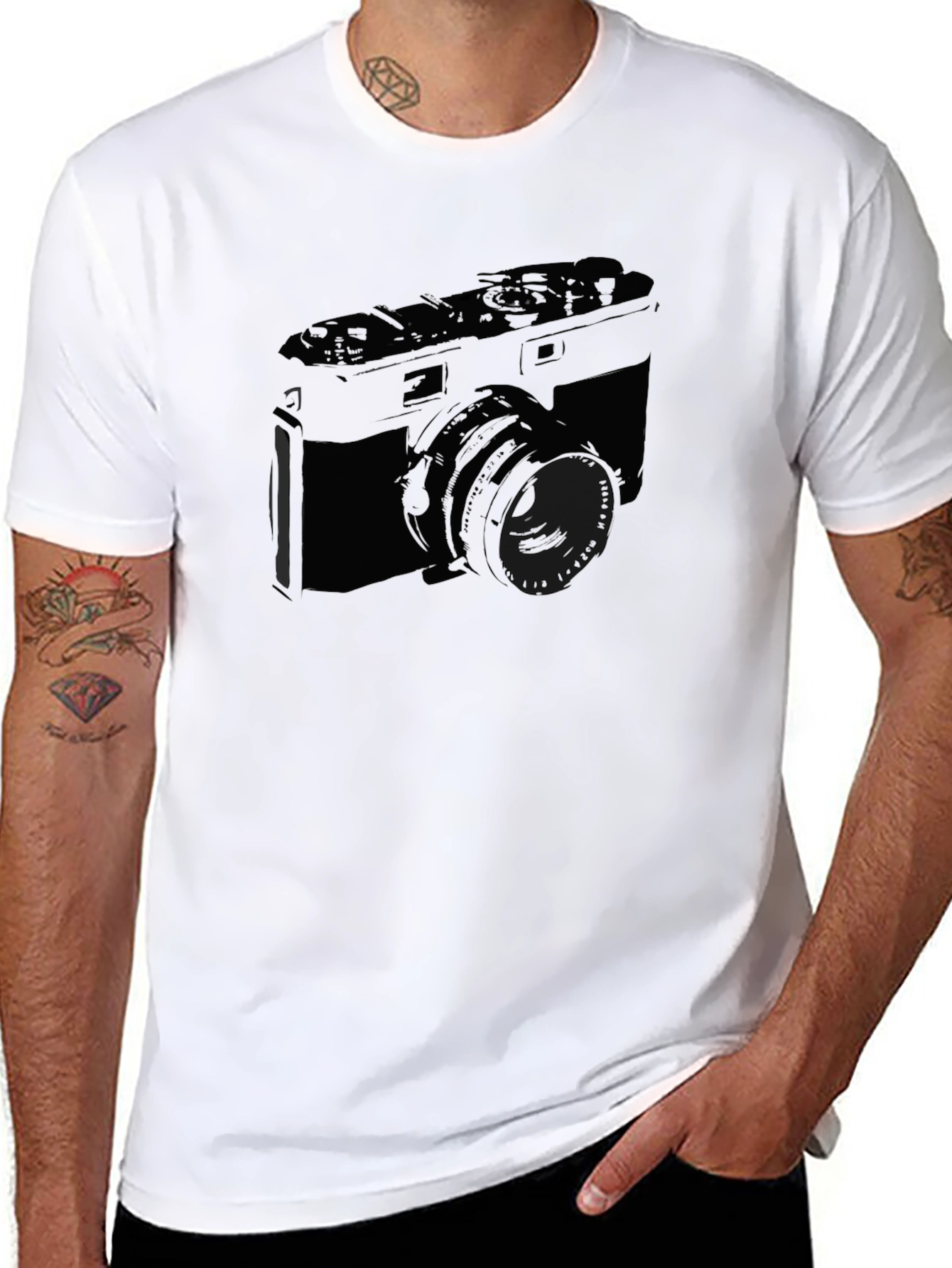 Black Retro Camera Graphic T-Shirt - Classic Photography Tee view 8