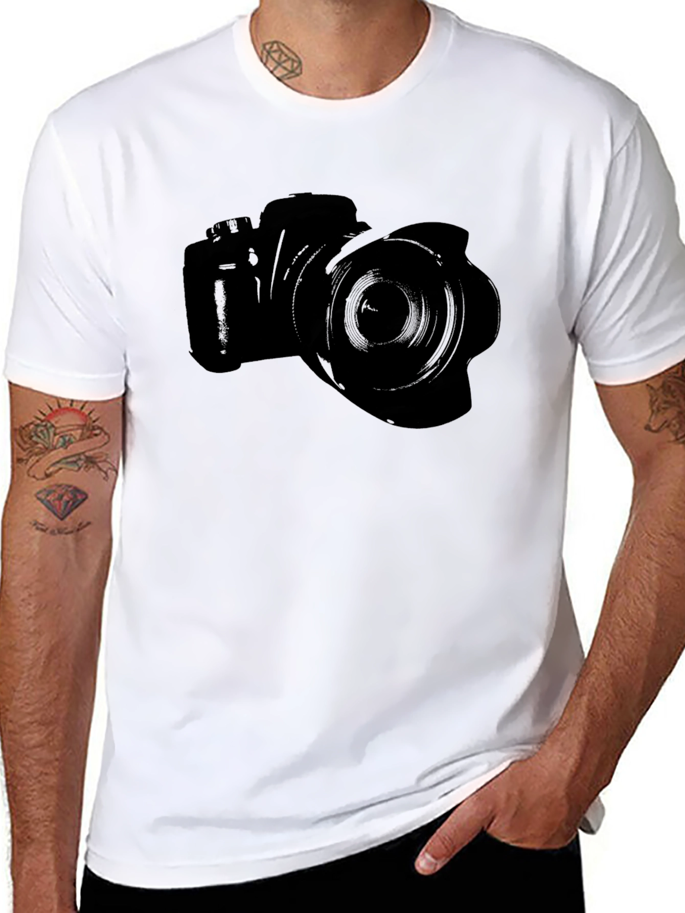 Black Camera Graphic Tee - Photographer's Must-Have view 8