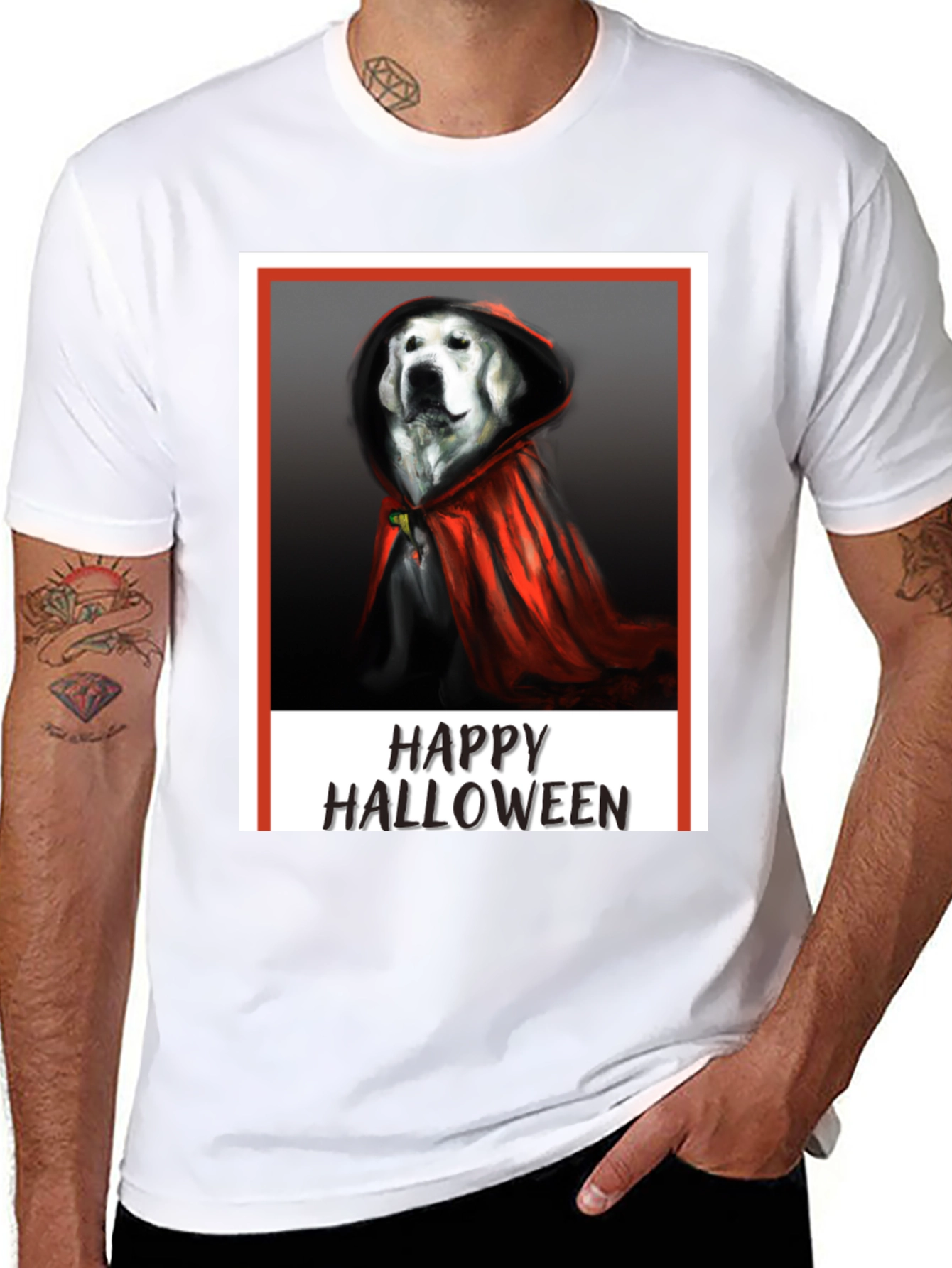 Happy Halloween Dog T-Shirt, Costume Tee - 8