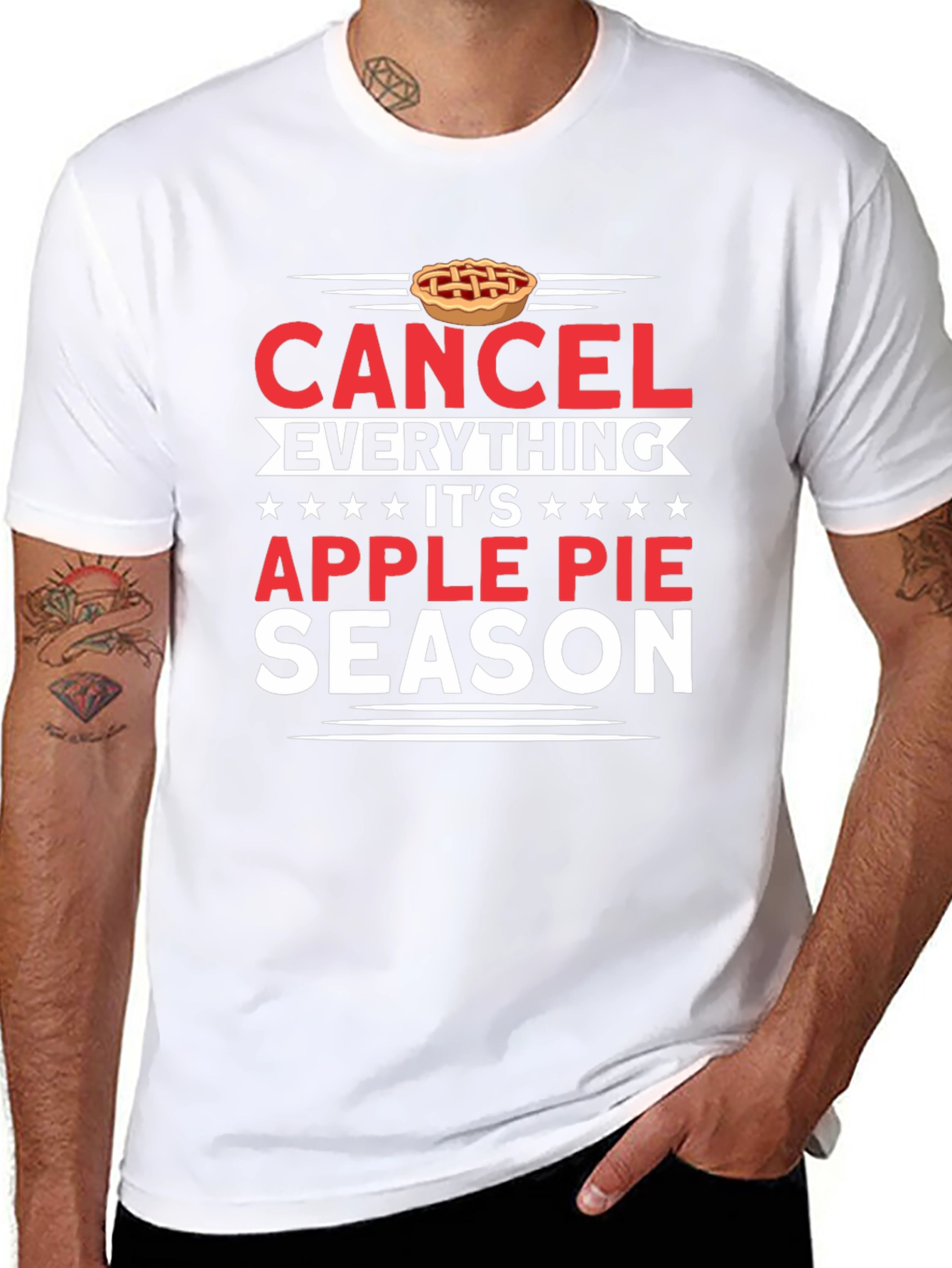 Black Cancel Everything Apple Pie Season T-Shirt view 8