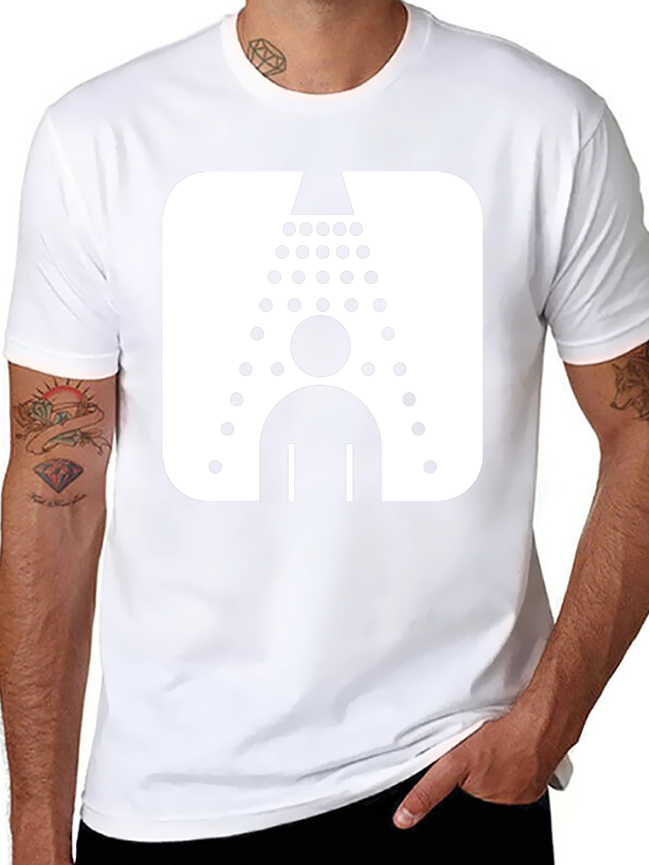 Black Shower Icon Black T-Shirt - Clean Humor Graphic Tee view 8