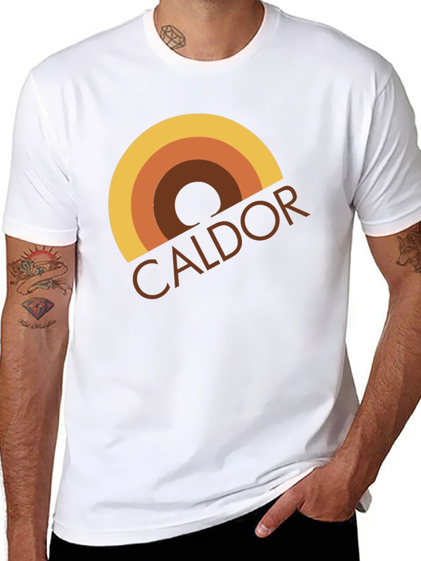 Black Retro Caldor Style T-Shirt view 8