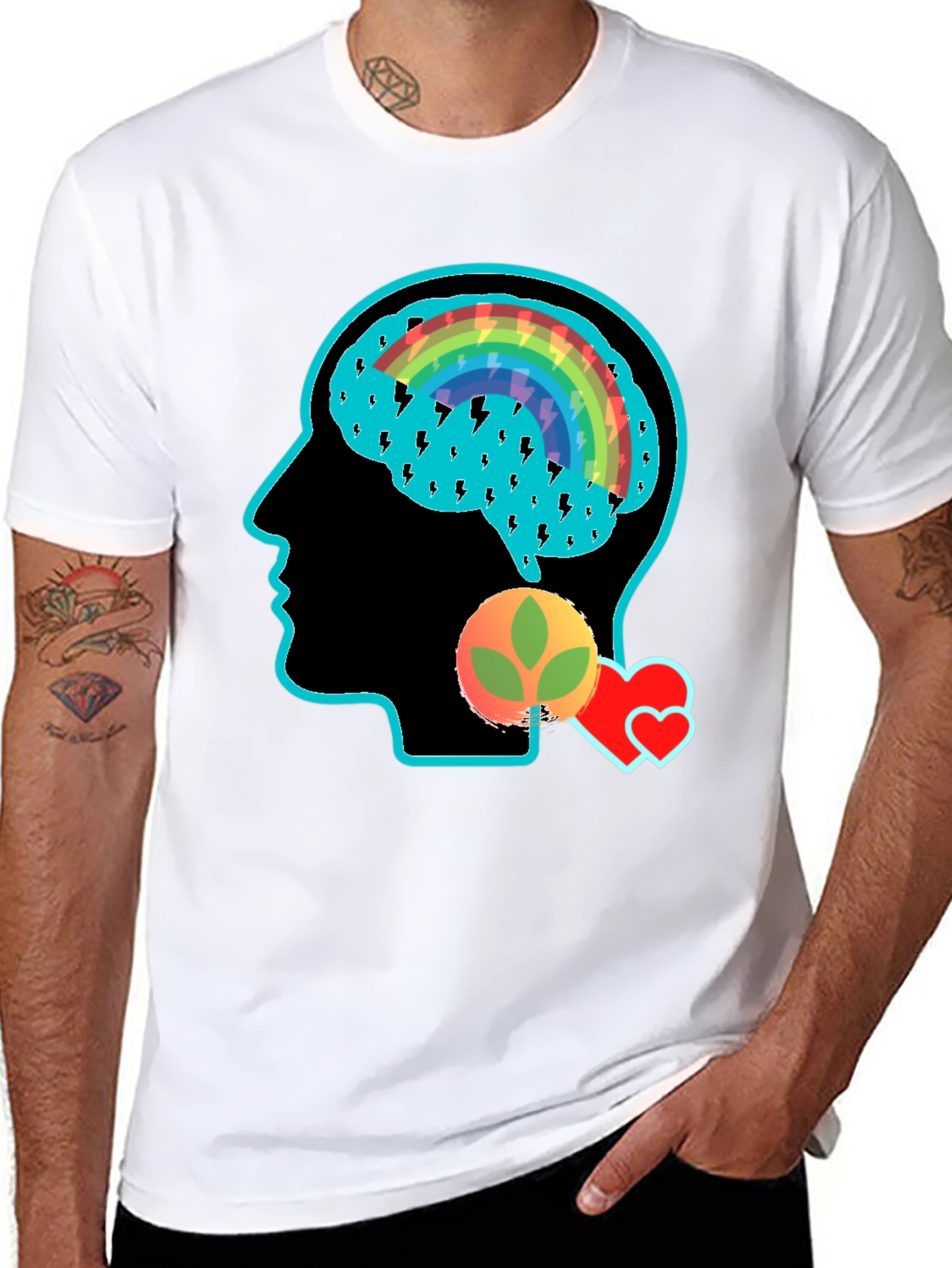 Black Creative Mind Graphic Tee - Black T-Shirt view 8
