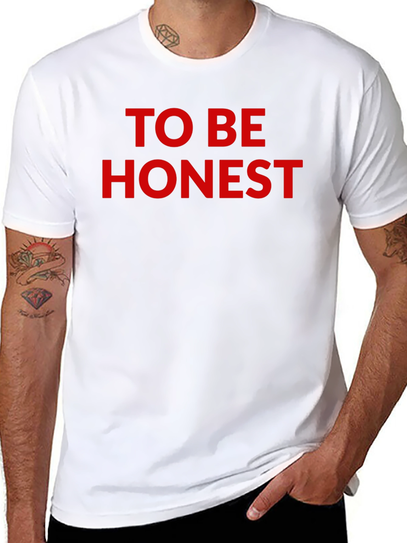 Black To Be Honest Graphic Tee - Soft Cotton Blend T-Shirt view 8