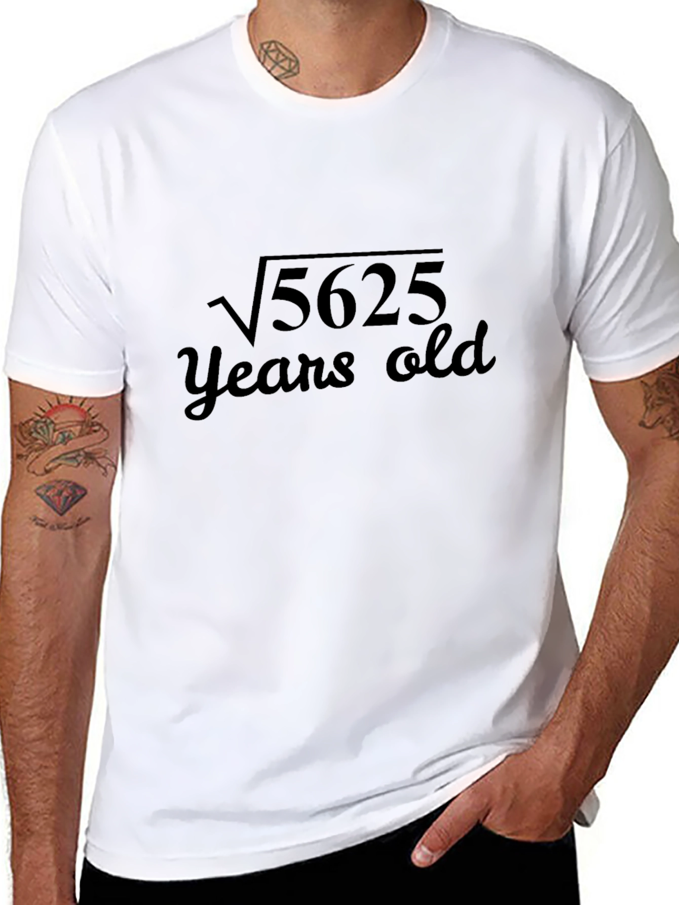 Black Funny 75 Years Old Math T-Shirt view 8