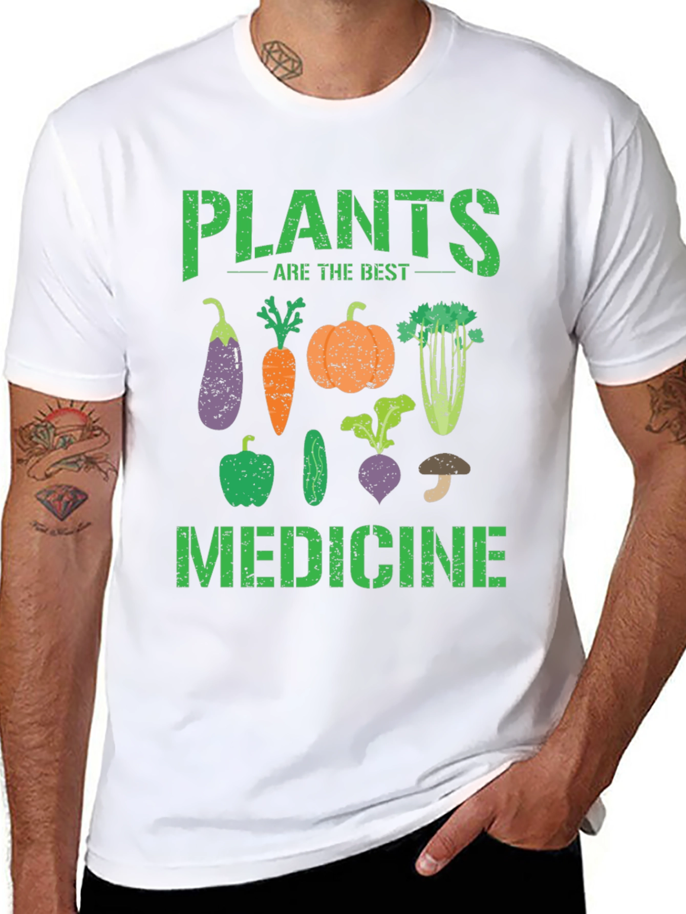 Black Plants Are The Best Medicine Graphic Tee view 8