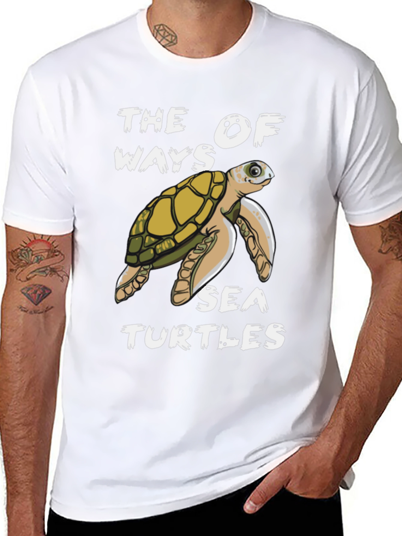 Black Sea Turtle Graphic Tee view 8