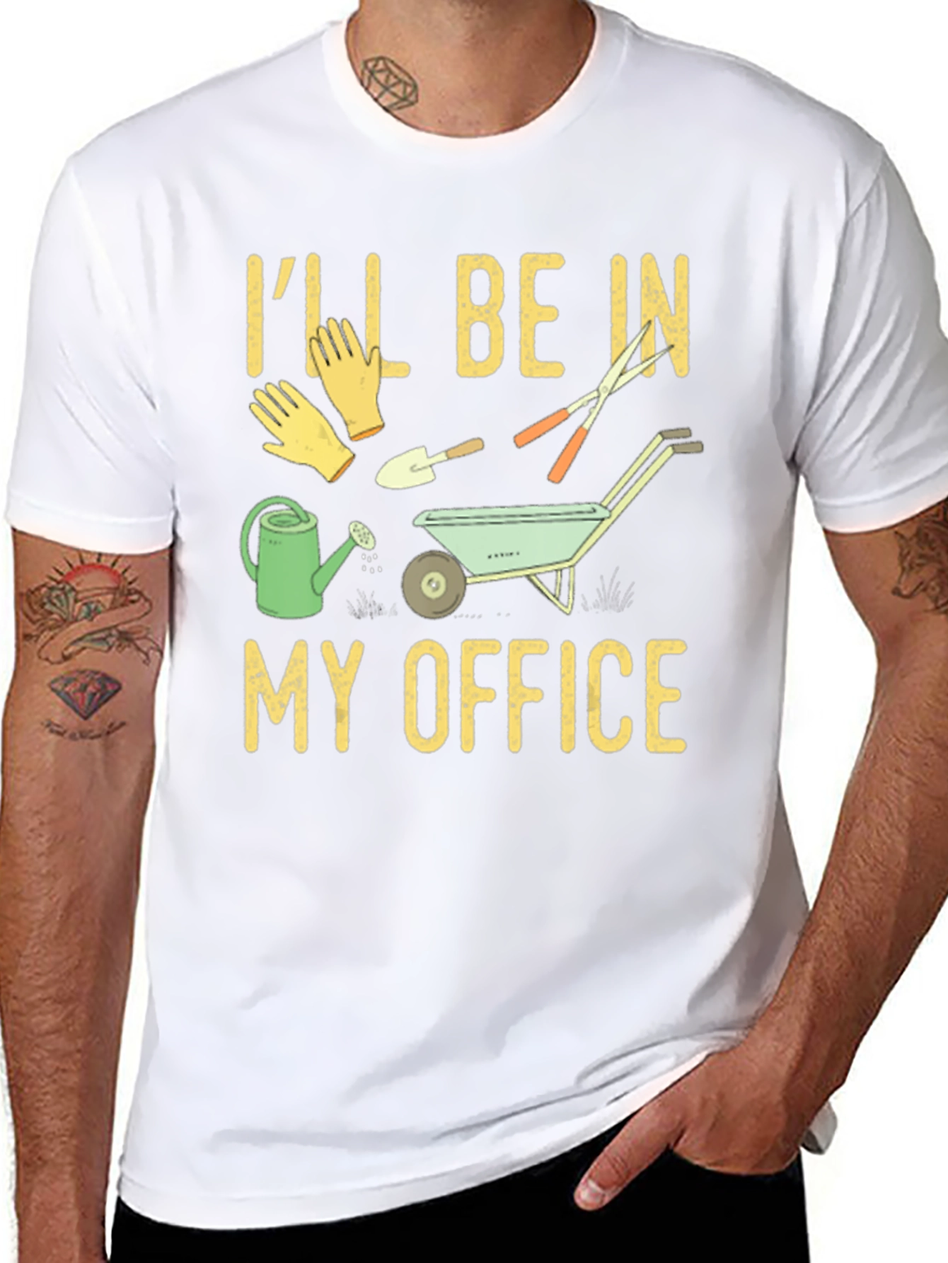 Black Gardening Office T-Shirt - Outdoor Humor Tee view 8