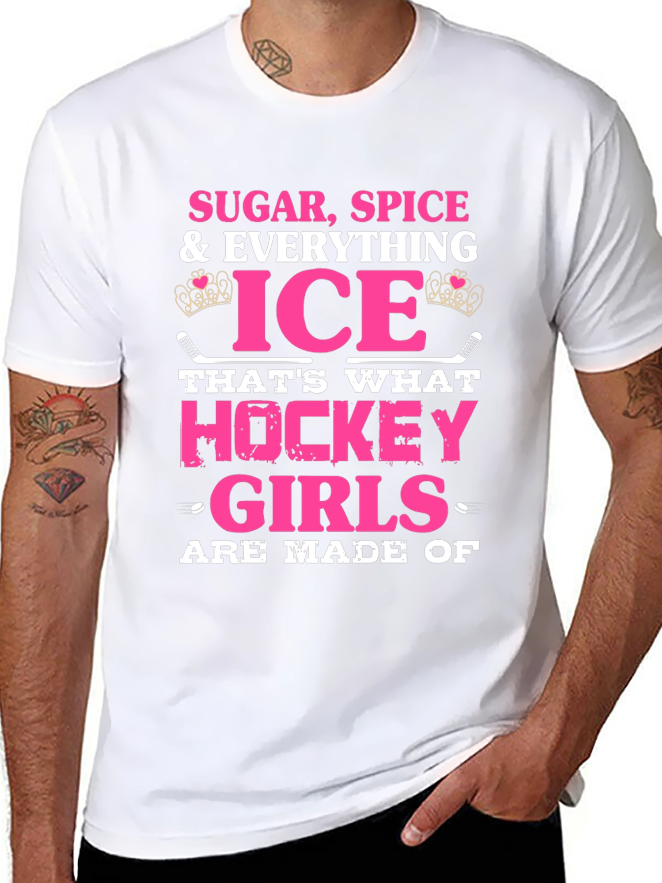 Black Sugar Spice Hockey Girls T-Shirt view 8