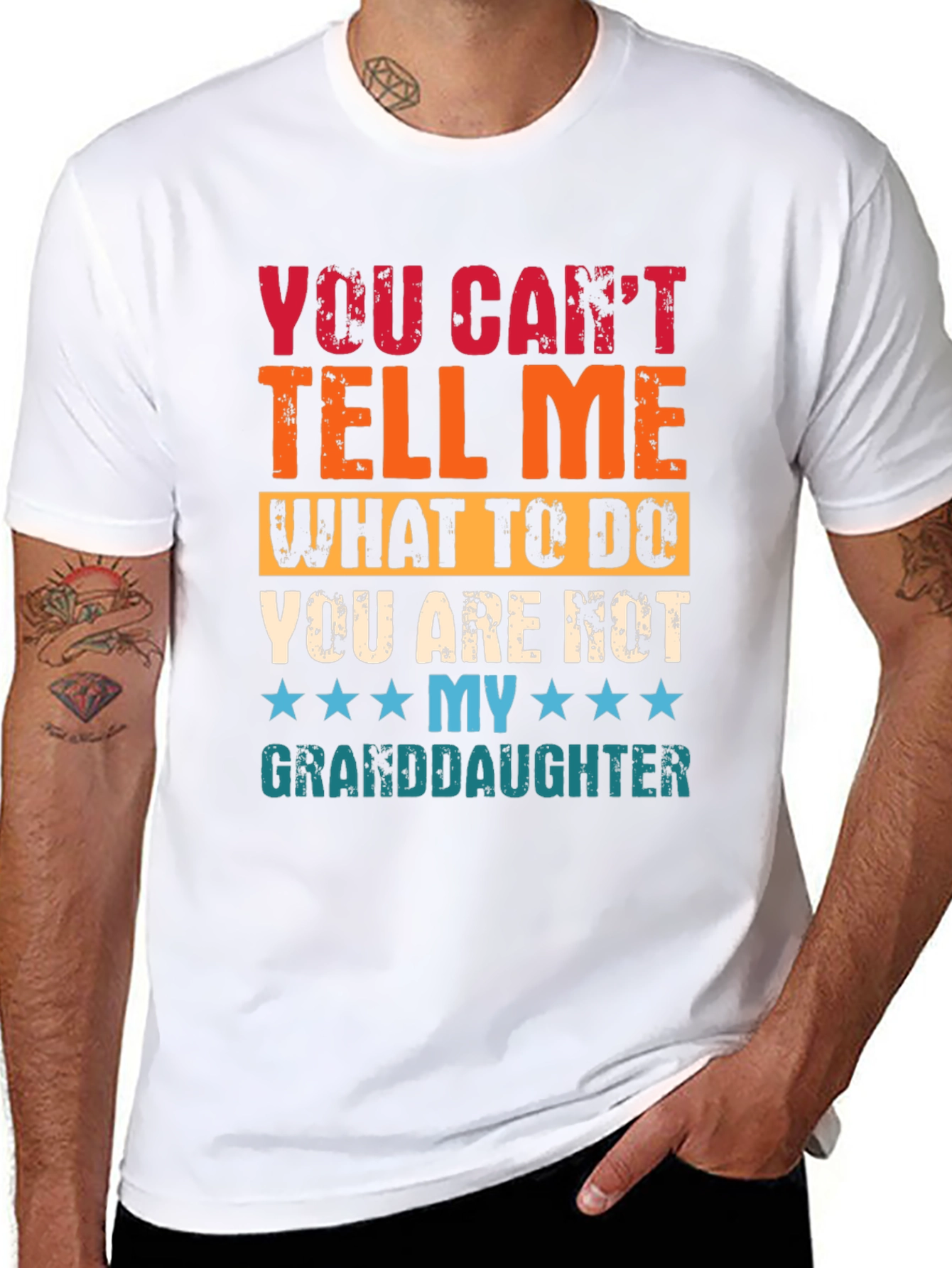 Black Funny Granddaughter T-Shirt view 8
