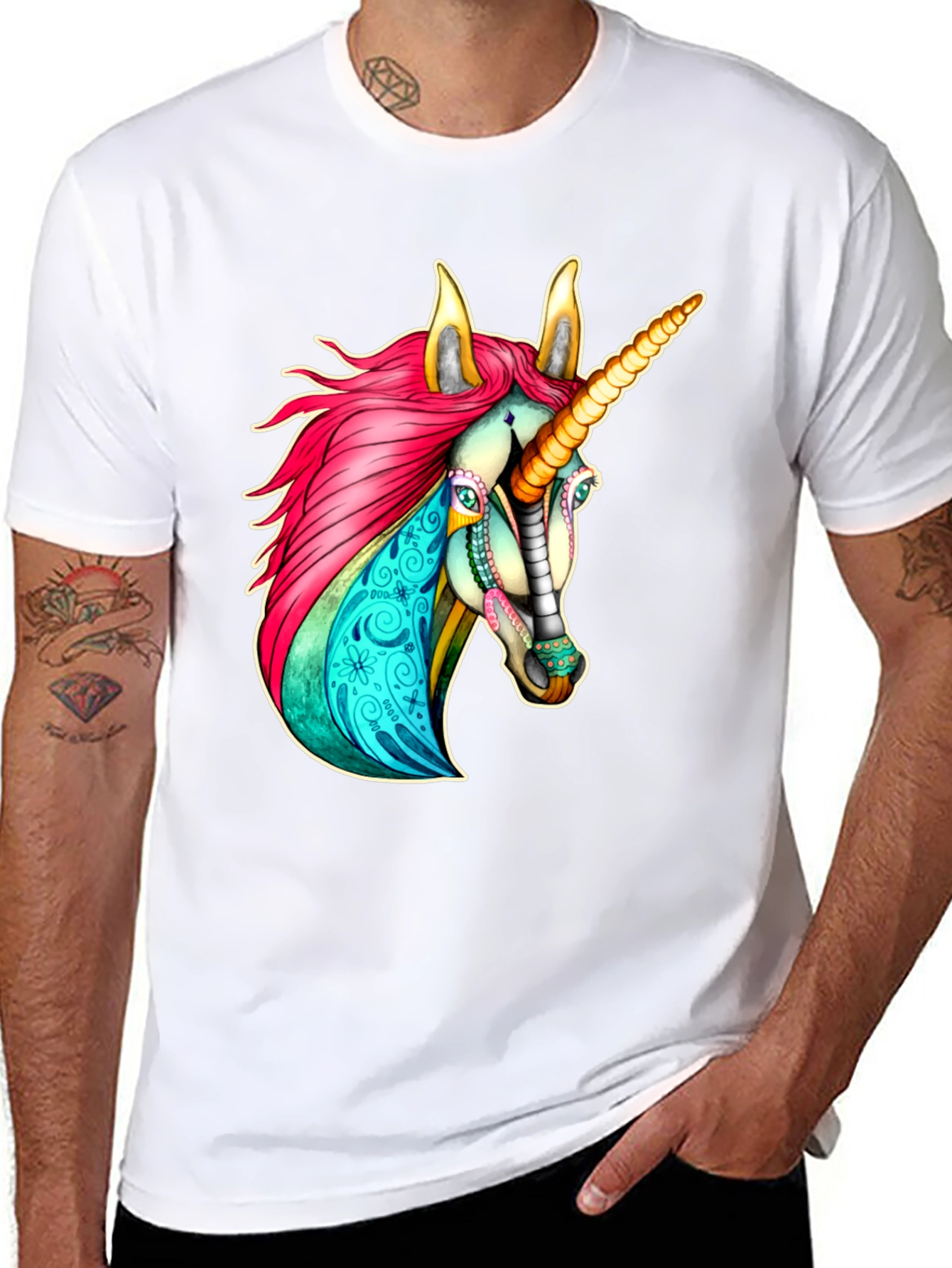 Black Unicorn T-Shirt - Vibrant Graphic Tee view 8