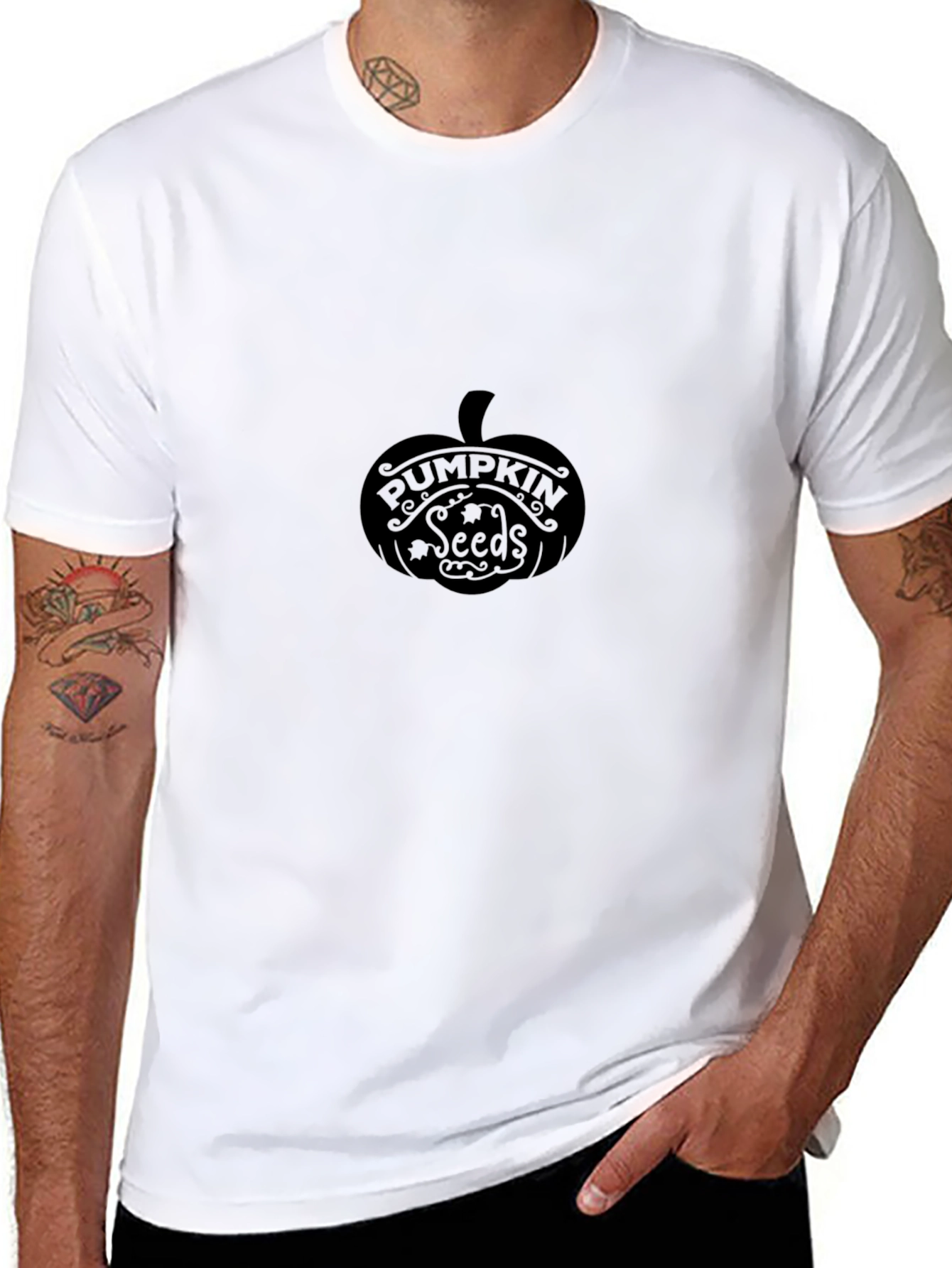 Black Pumpkin Seeds Graphic Tee - Stylish Fall Apparel view 8