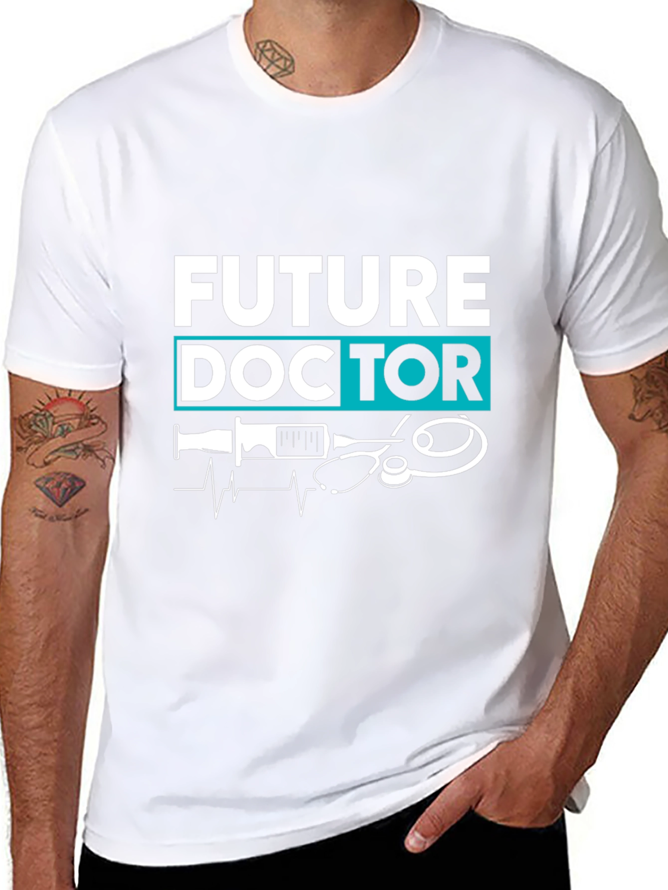 Black Future Doctor T-Shirt: Medical Aspirations view 8