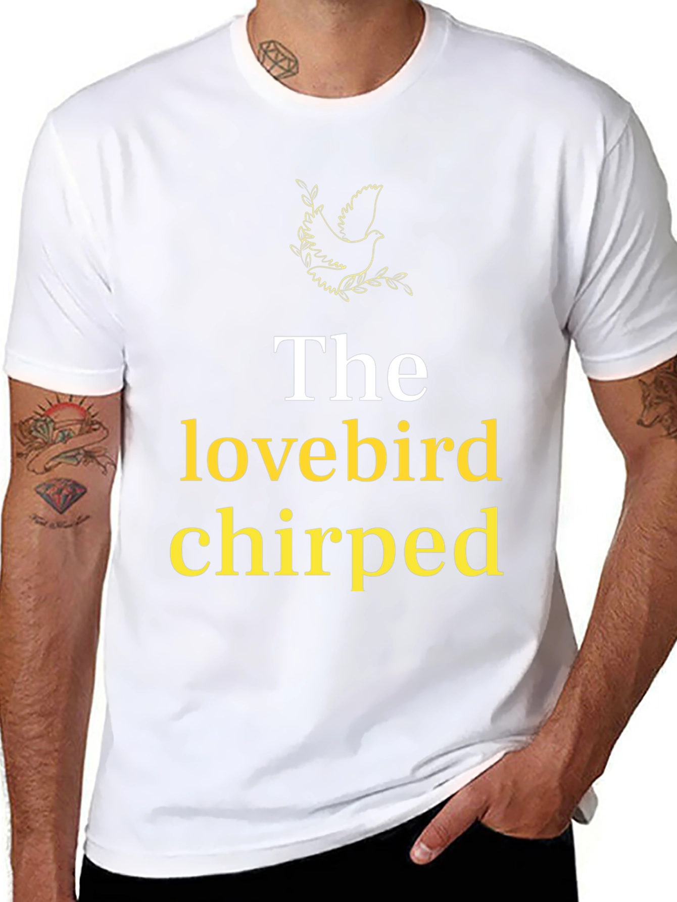 Black The Lovebird Chirped T-Shirt - Soft Cotton Blend view 8
