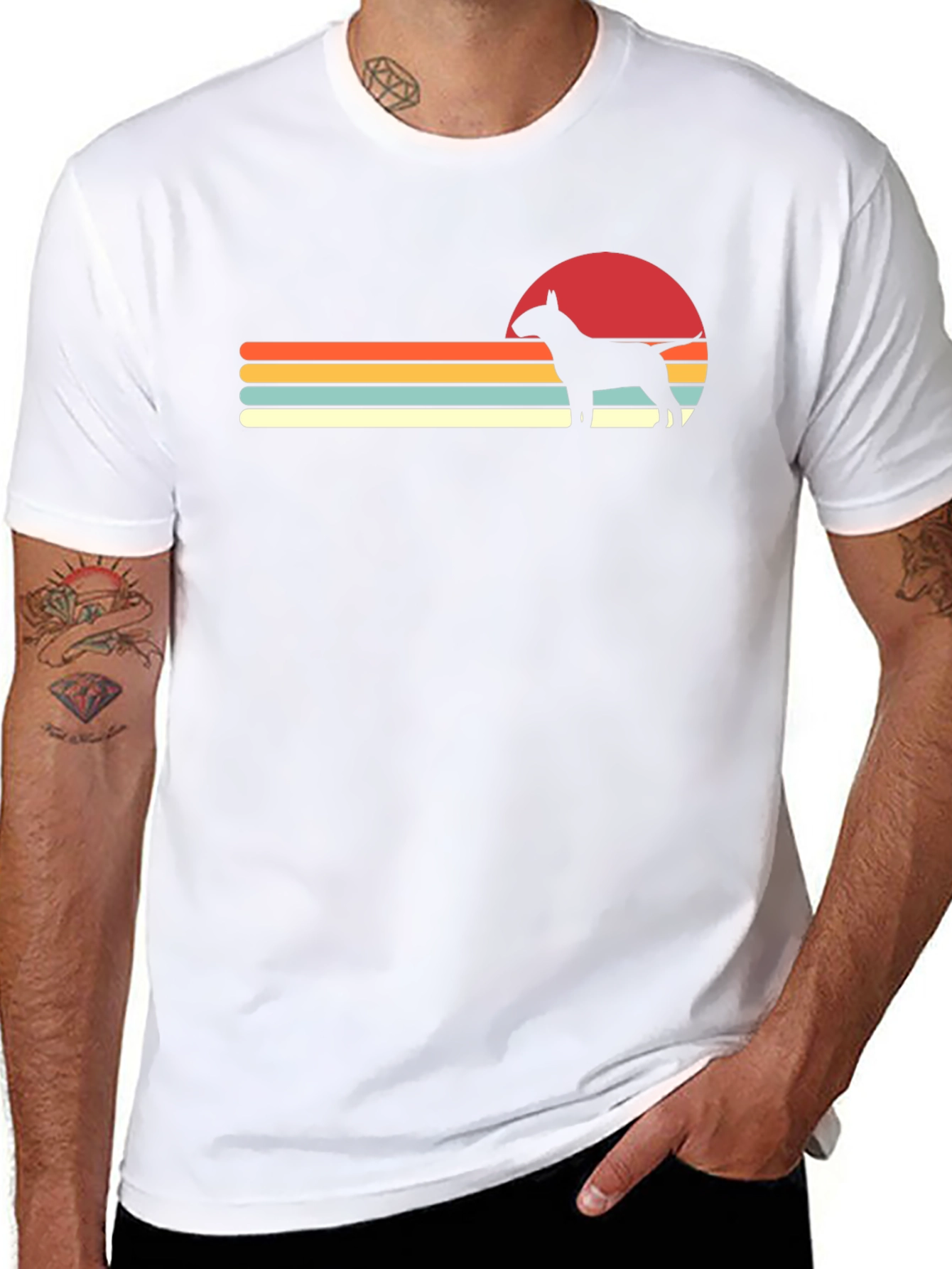 Retro Dog Silhouette T-Shirt - 8