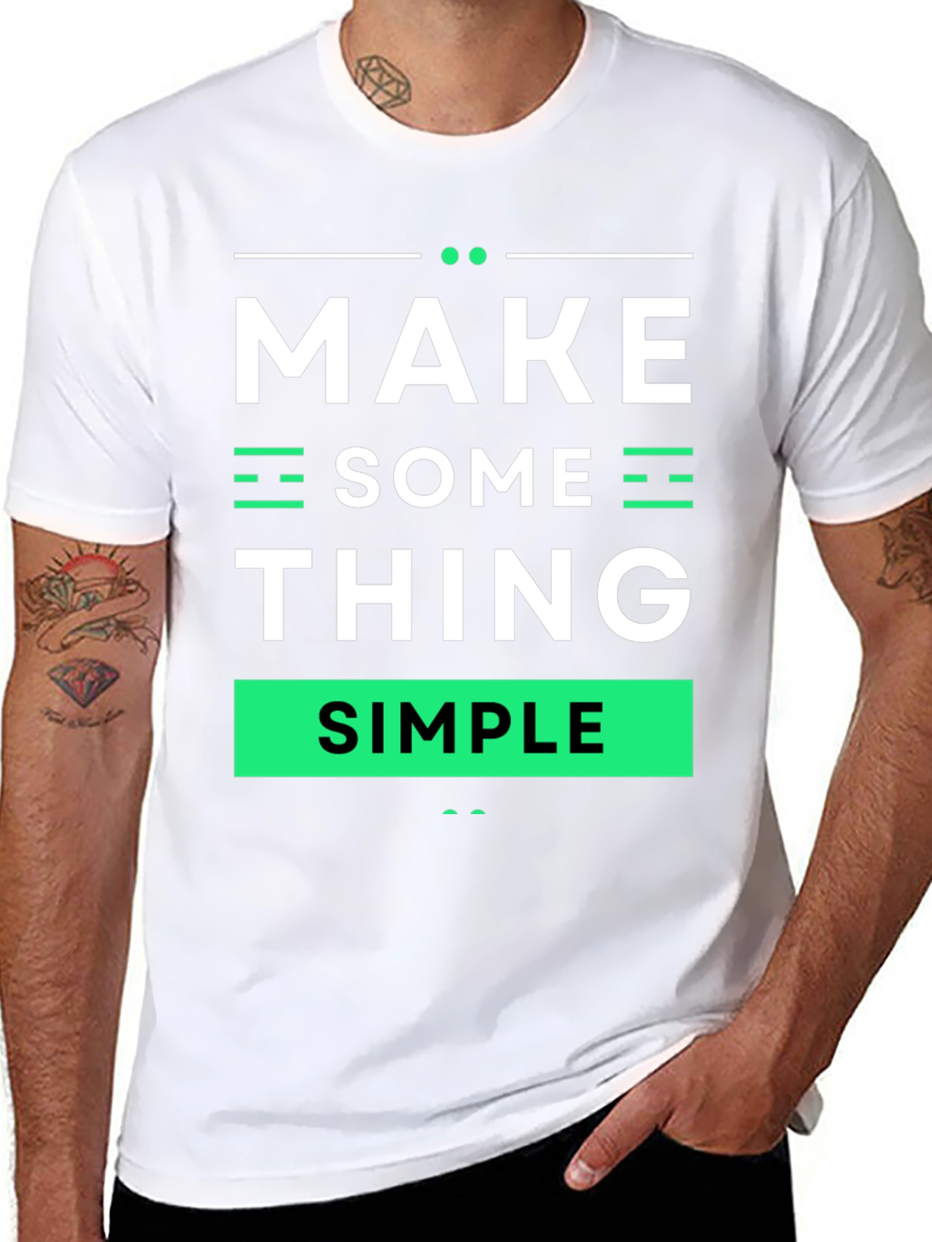 Black Make Something Simple Graphic Tee view 8