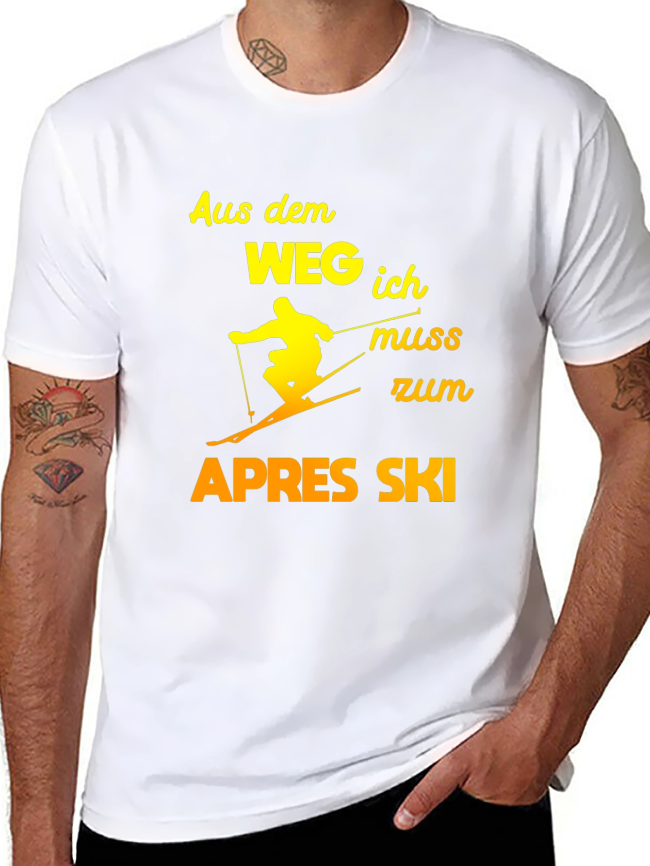 Black Apres Ski T-Shirt - Funny Skiing Tee view 8