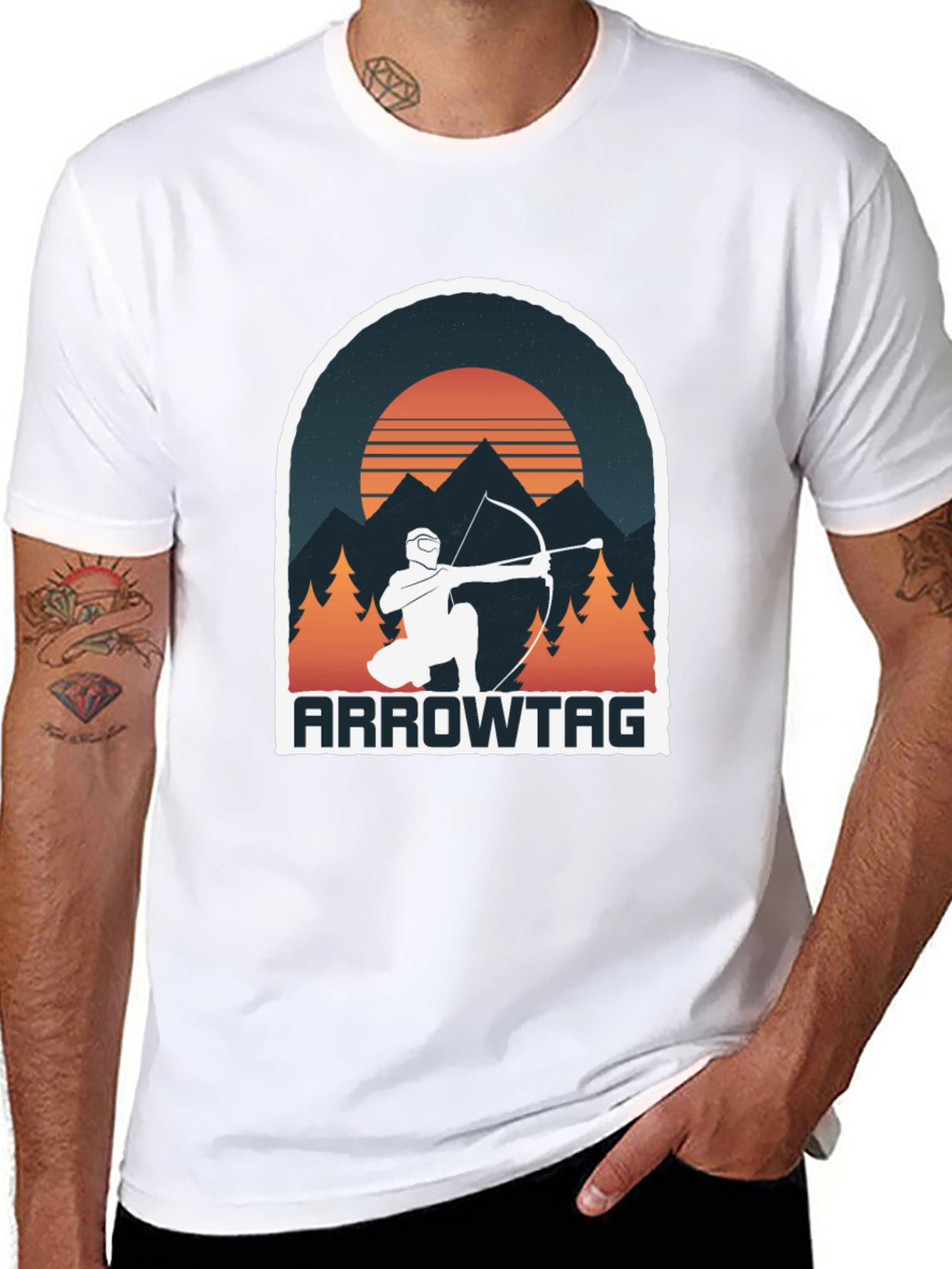 Black Arrowtag Graphic Tee - Outdoor Adventure Shirt view 8