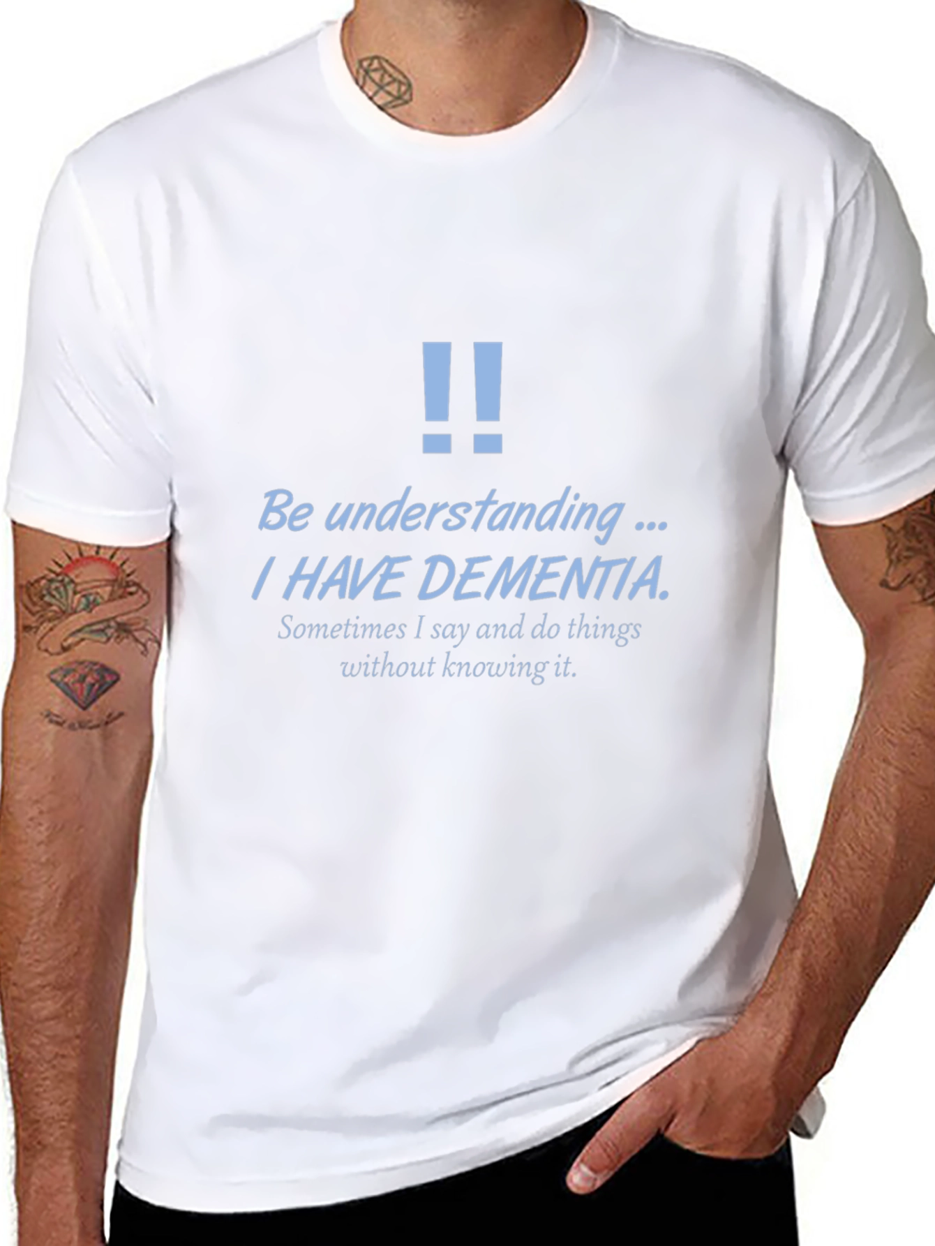 Black Dementia Awareness Graphic Tee - Be Understanding view 8