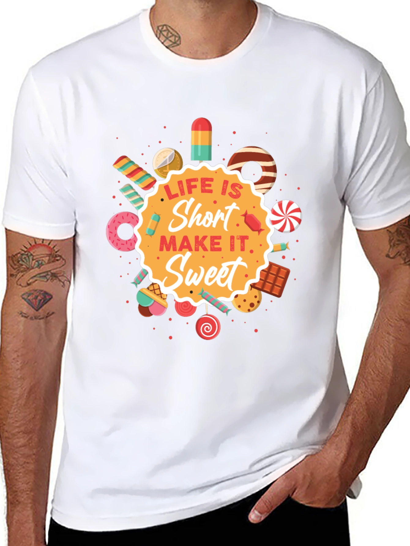 Black Life Is Short Sweet Graphic T-Shirt view 8